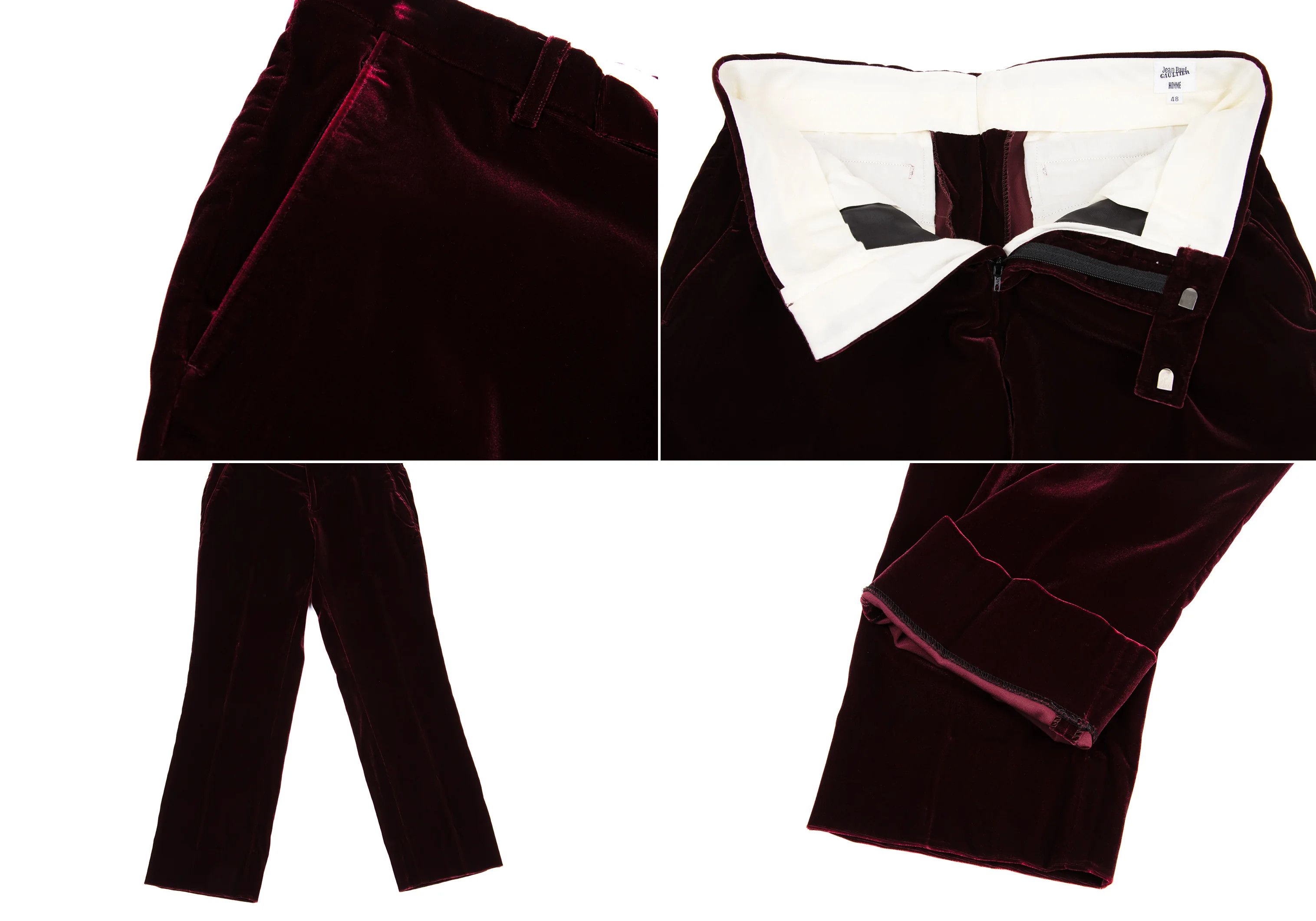 Jean Paul Gaultier Velvet Set-Up in Bordeaux Size 48 Size US M / EU 48-50 / 2 - 13 Thumbnail