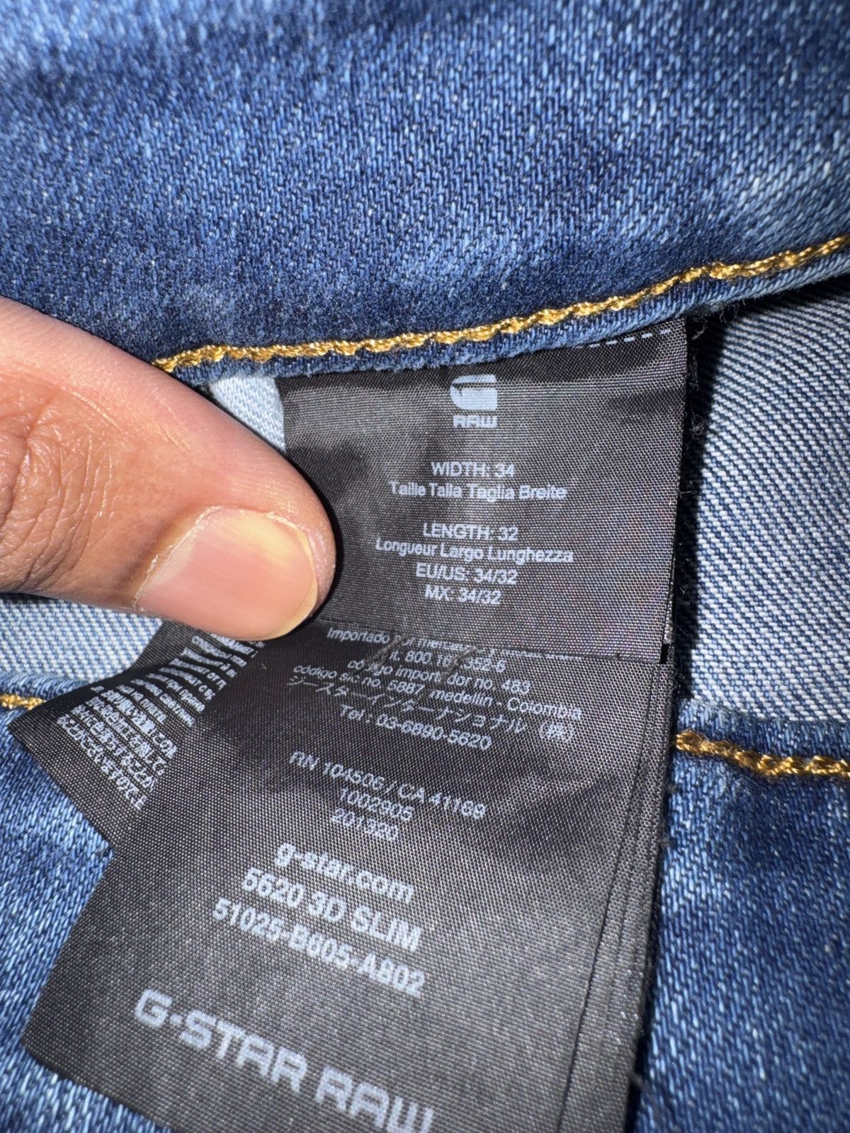 G-Star G-Star 5620 3D Slim Jeans Size US 34 / EU 50 - 3 Thumbnail