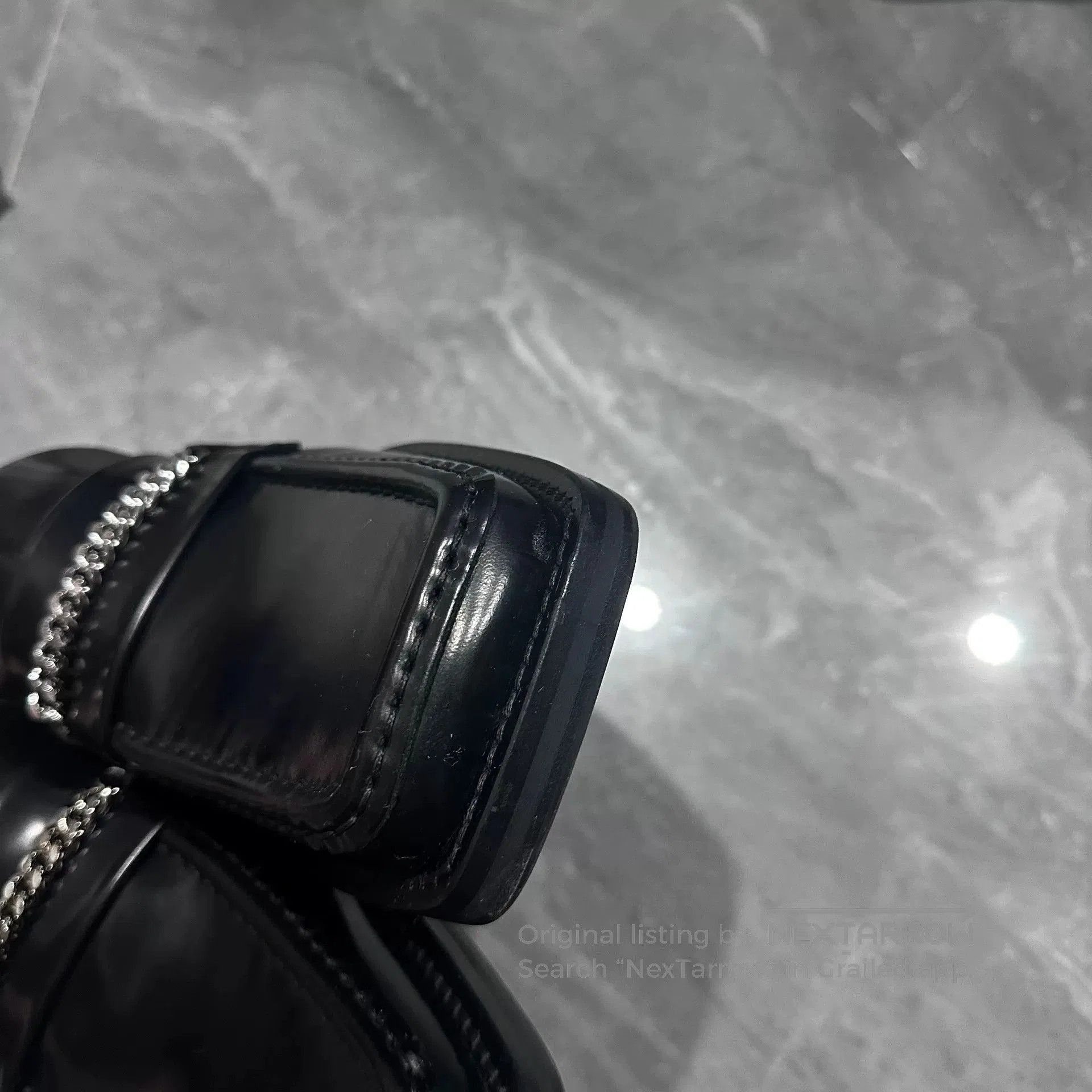 Martine Rose Martine Rose Silver Chain Shiny Leather Square. Size US 7 / IT 37 - 7 Thumbnail