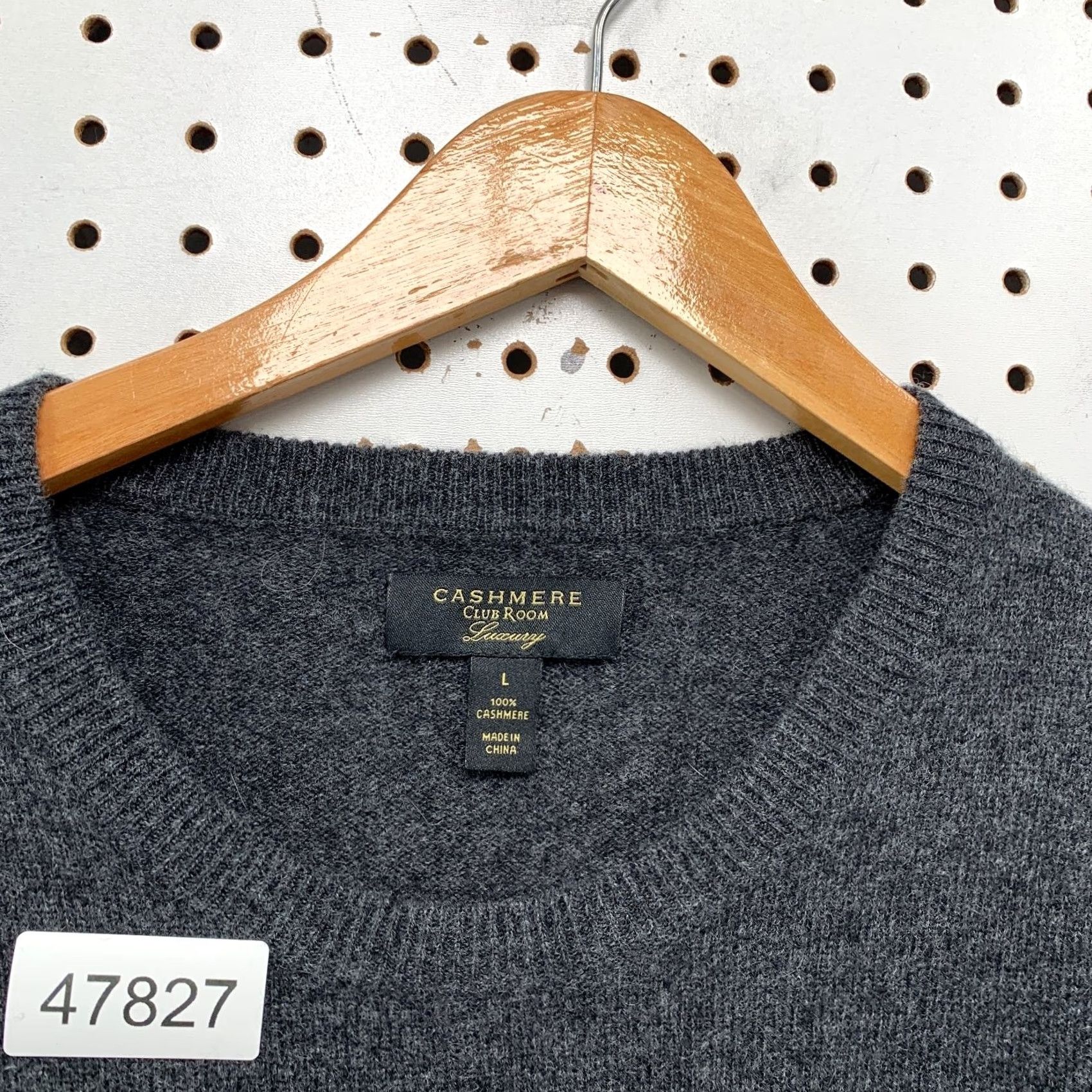 Vintage Club Room 100% Cashmere Sweater Mens L Gray Casual Preppy Business Soft Shirt Size US L / EU 52-54 / 3 - 4 Thumbnail
