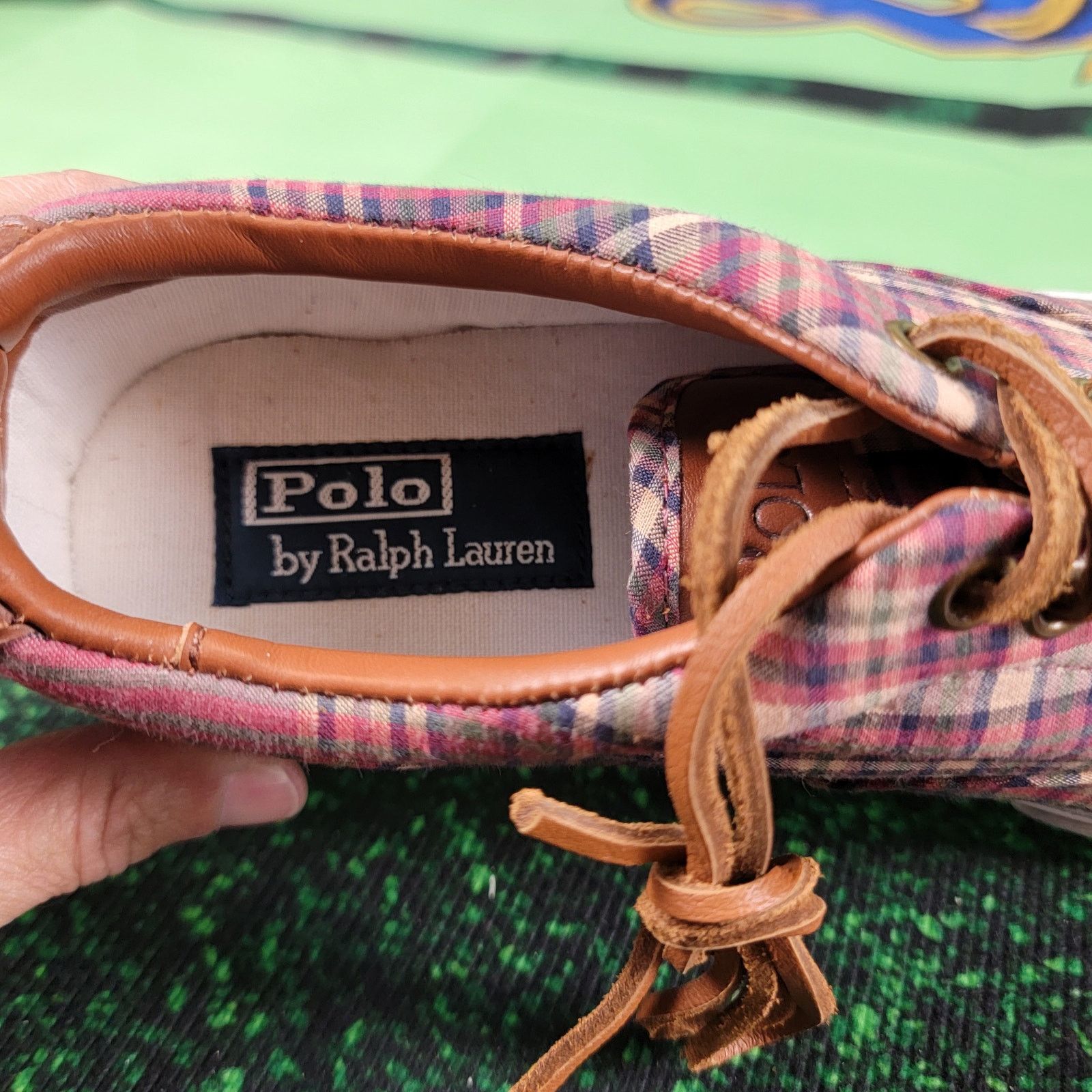 Polo Ralph Lauren Ralph Lauren Polo Vaughn Boat Deck Shoes Wine Plaid Sz 8D Size US 8 / EU 41 - 6 Thumbnail