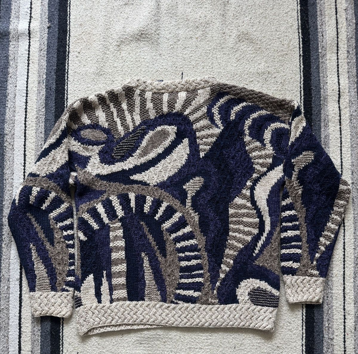 Vintage Vintage 90s Blake & Manley Knit Grandpa Sweater XL Size US XL / EU 56 / 4 - 7 Thumbnail