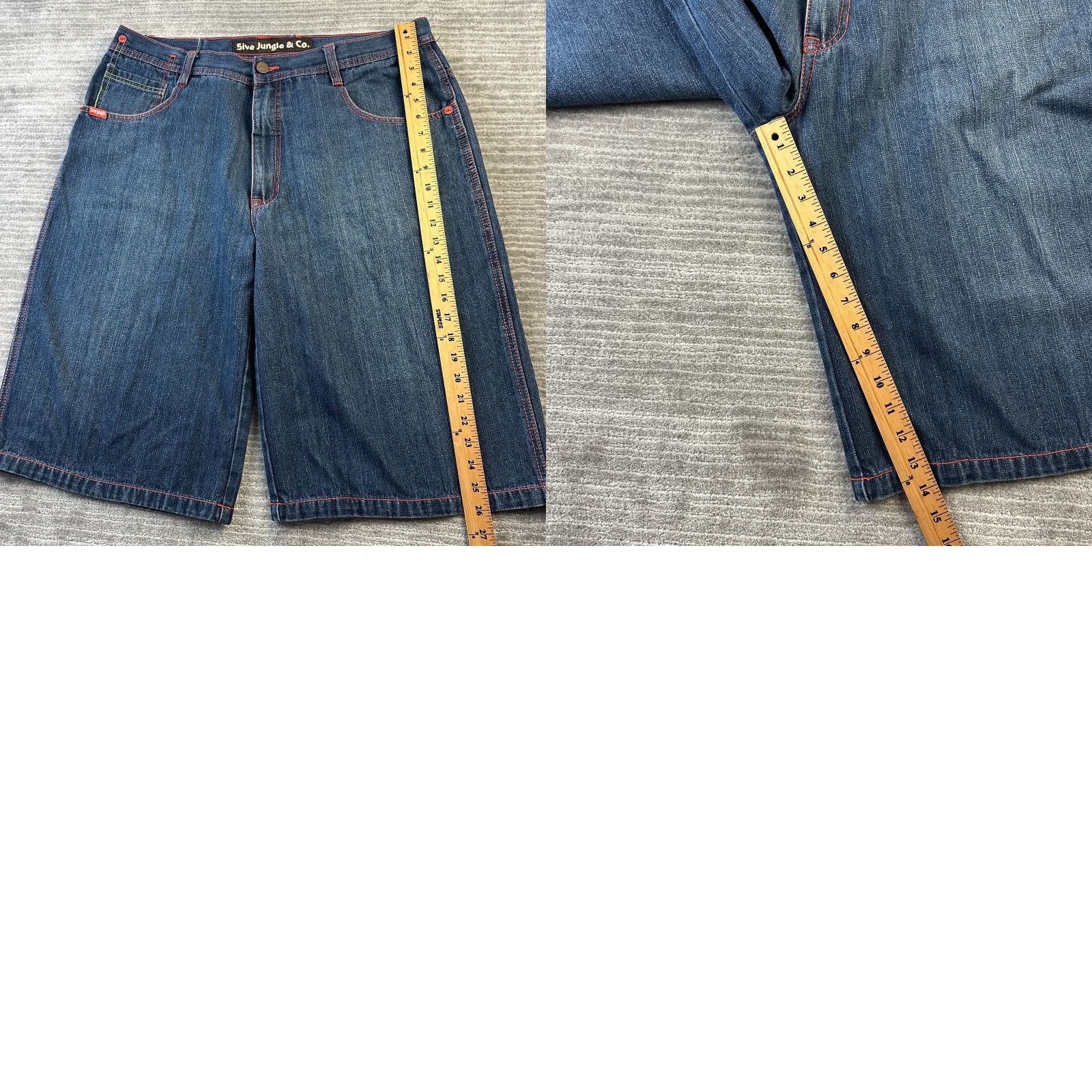 Vintage VINTAGE 5ive Jungle Jean Shorts Mens 40 Blue Jorts Baggy Hip Hop Y2K 90s Mens Size US 40 / EU 56 - 8 Thumbnail
