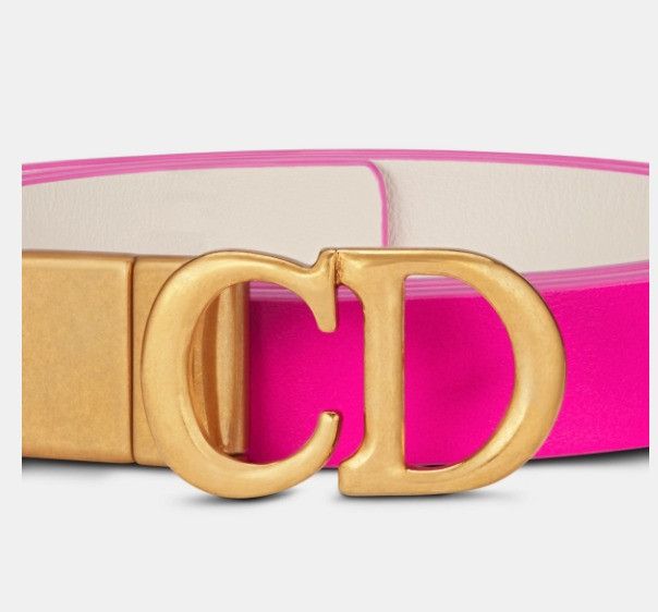 Dior o1w1db11024 Size: OS / Reversible Saddle Belt in Pink Size ONE SIZE - 5 Thumbnail