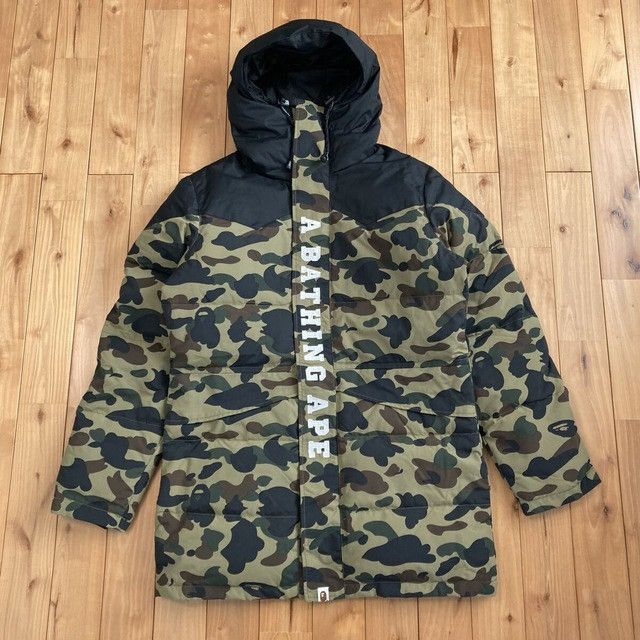 Bape BAPE Long Puffer Down Jacket 1st camo green a bathing ape Size US M / EU 48-50 / 2 - 1 Thumbnail
