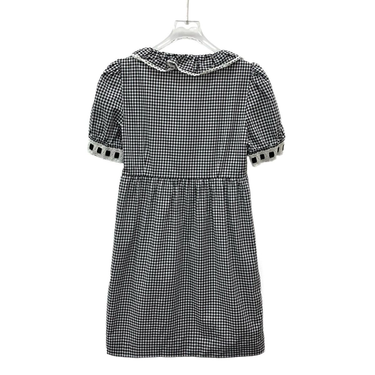 Miu Miu Miu Miu Plaid Ruffled Square Short Sleeve Dress K26WX Size XS / US 0-2 / IT 36-38 - 2 Thumbnail