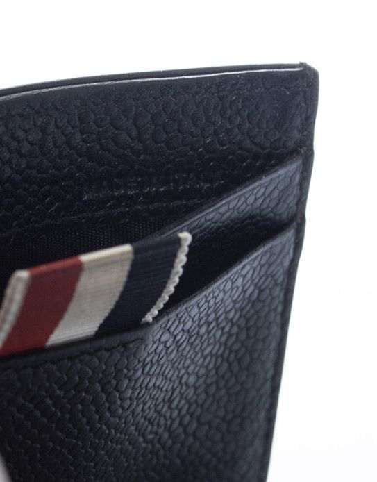 Thom Browne, black leather card holder