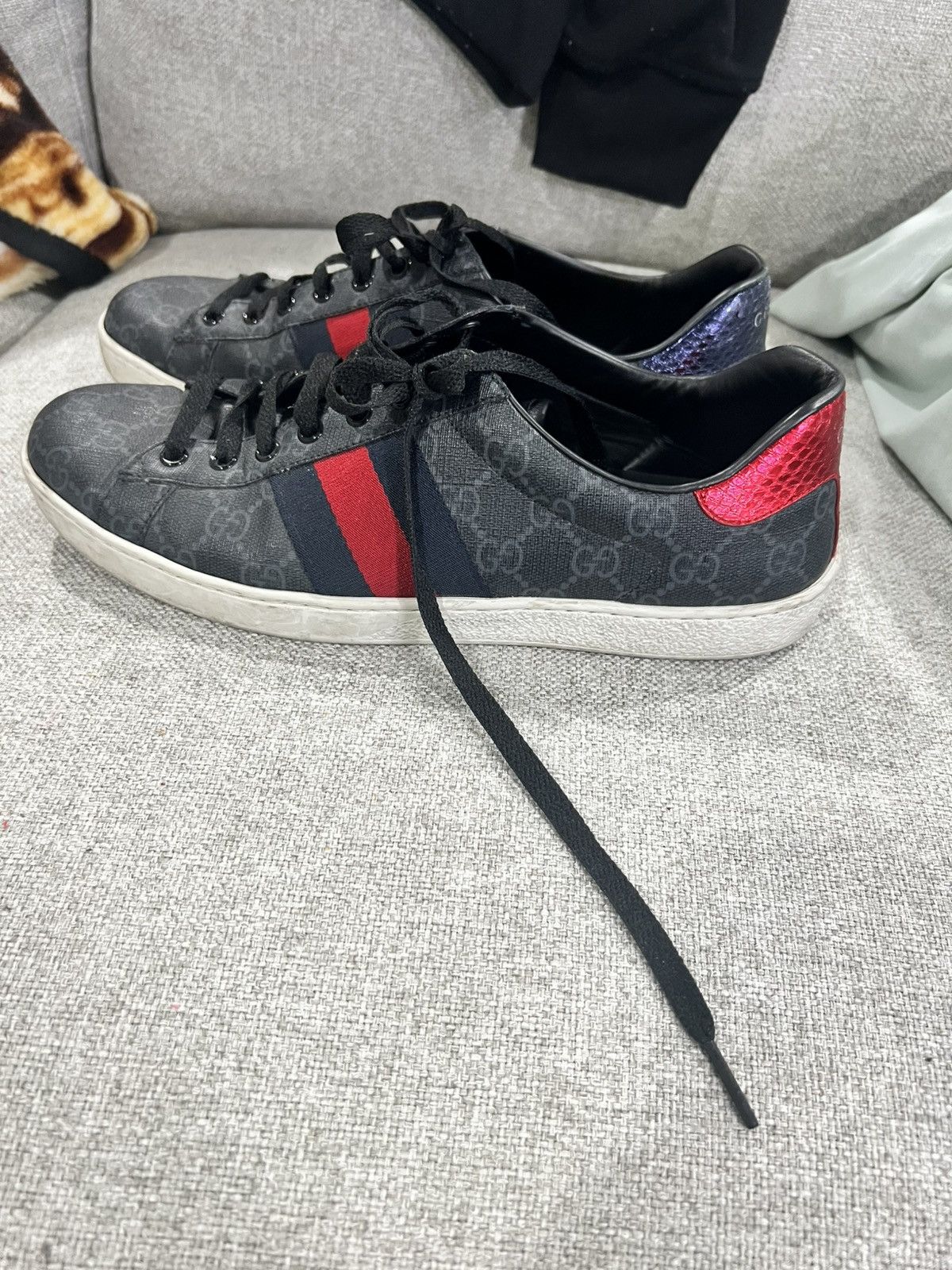 Gucci Gucci Sneakers Ace GG Grey Size US 9.5 / EU 42-43 - 2 Thumbnail