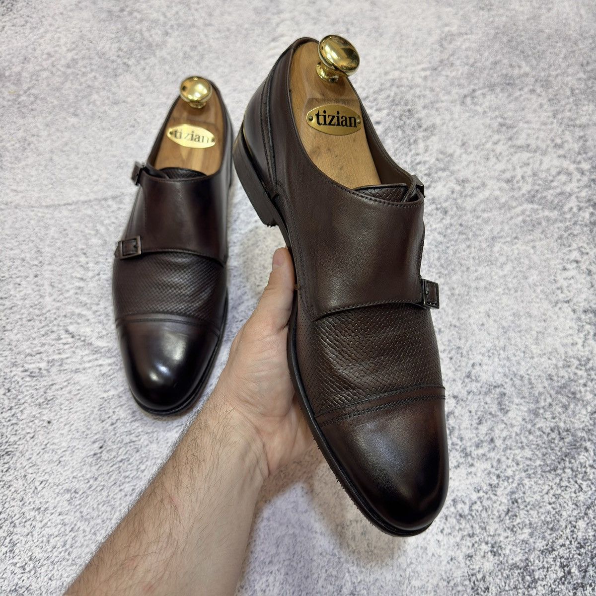 Hugo Boss Hugo Boss Dark Brown Welted Double Monk Shoes US9 UK8 EU42 Size US 9 / EU 42 - 6 Thumbnail