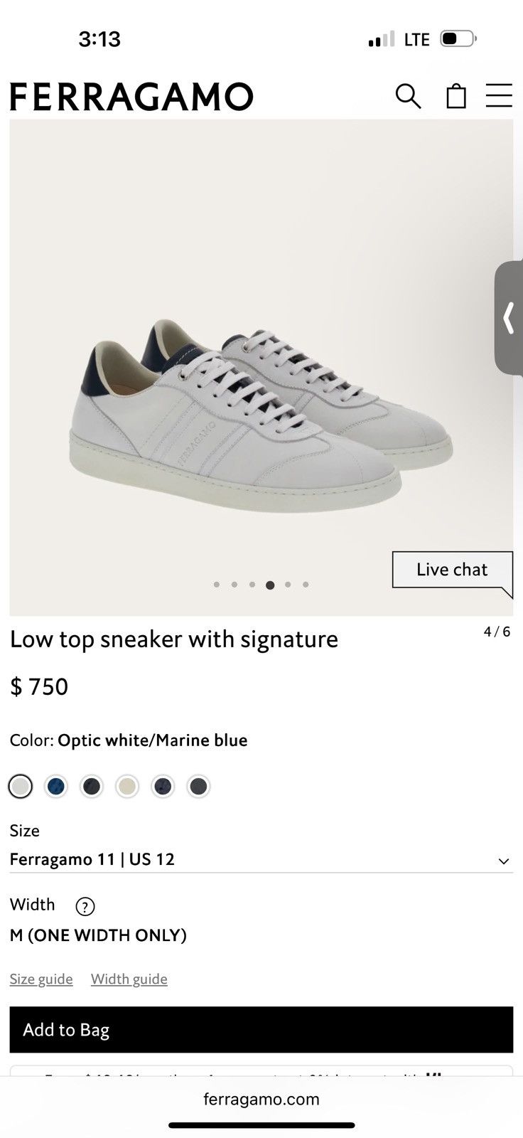 Salvatore Ferragamo Low Top Signature Sneakers Size US 12 / EU 45 - 2 Thumbnail