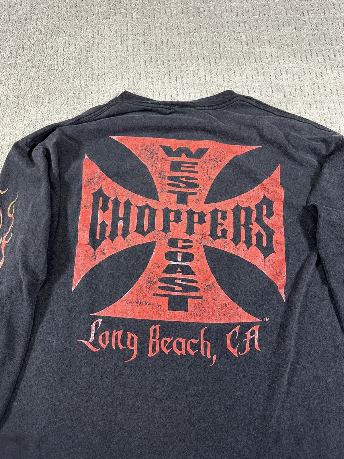 West Coast Choppers Vintage West Coast choppers skull flame long sleeve Size US XL / EU 56 / 4 - 4 Thumbnail