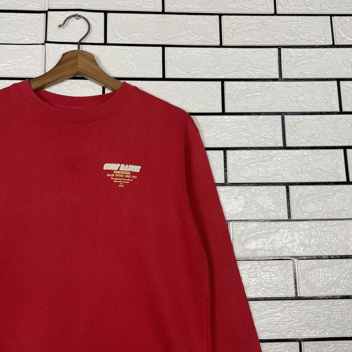 Japanese Brand Y2K Surf Ranch Red Crewneck Sweatshirt Size US S / EU 44-46 / 1 - 5 Thumbnail