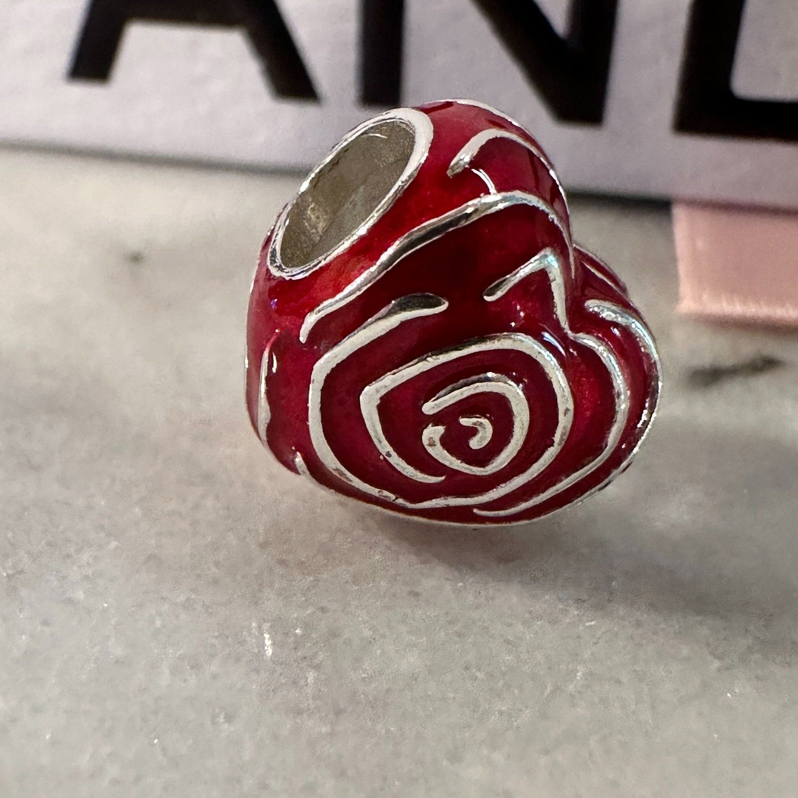 pandora Authentic PANDORA Red Rose Heart Valentine Love Charm #79367 Size ONE SIZE - 4 Thumbnail