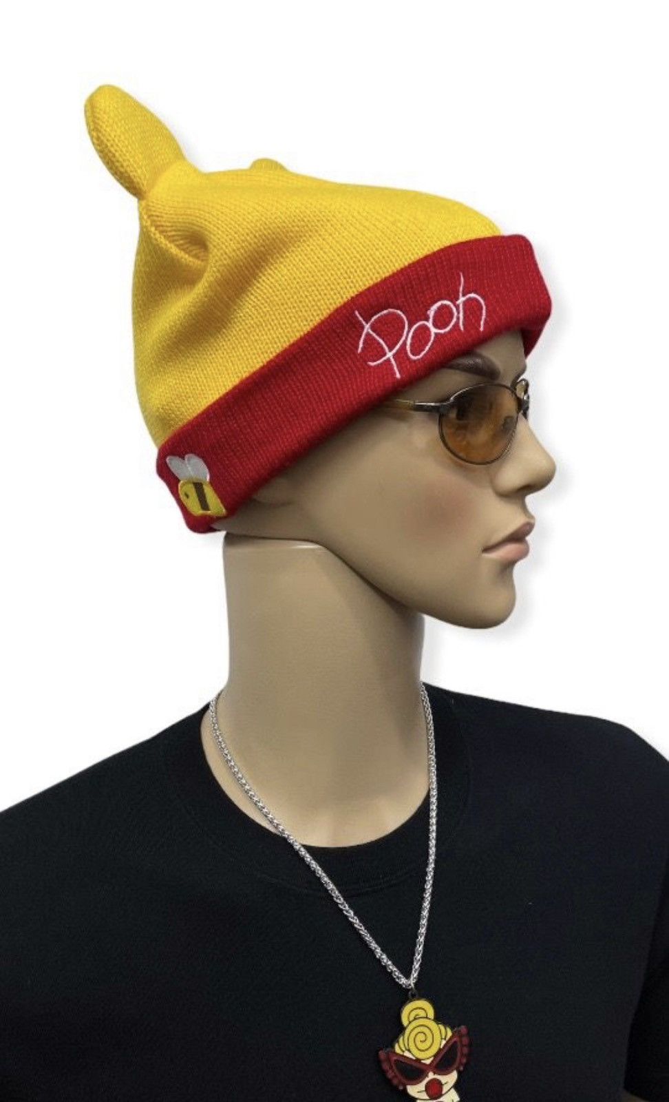 Disney × Vintage DOPE!🔥POOH adults Acrylic Ear Beanie Size ONE SIZE - 2 Thumbnail