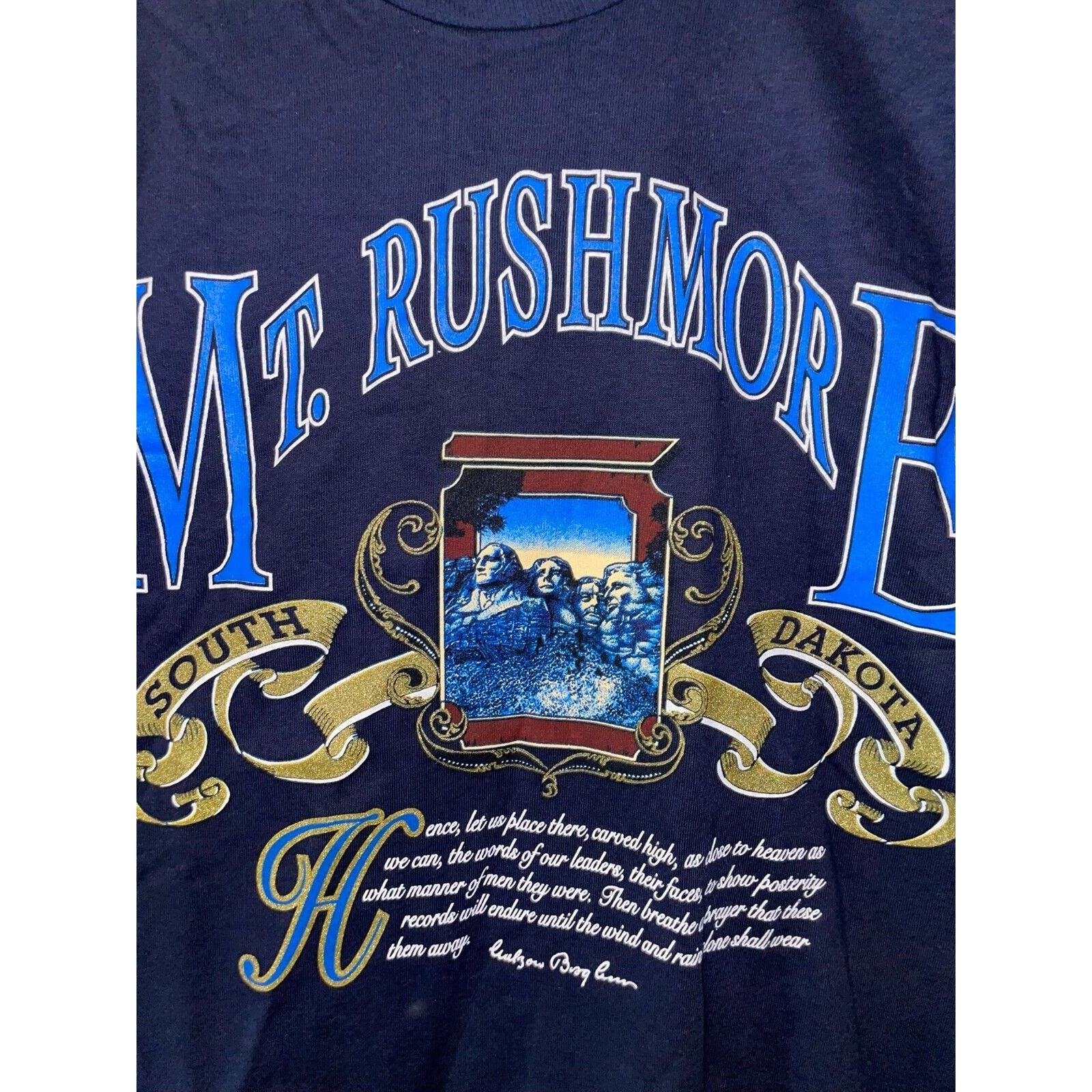Fruit Of The Loom Vintage Mount Rushmore Shirt SD South Dakota President Tee L Size US L / EU 52-54 / 3 - 2 Thumbnail