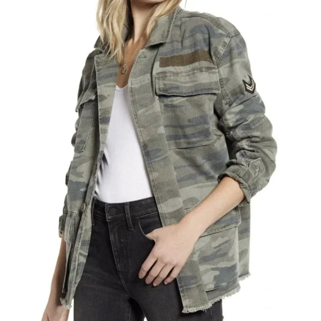 Treasure & Bond TREASURE & BOND Camo Military Style Button Up Utility Jacket Size M / US 6-8 / IT 42-44 - 1 Thumbnail