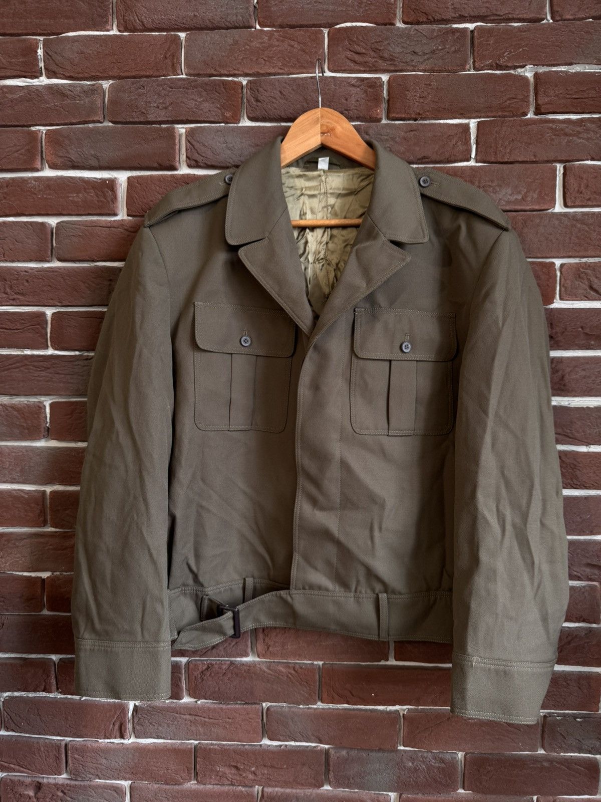 Other Olive Military Jacket Workwear Cropped Boxy Type 50s Size US L / EU 52-54 / 3 - 1 Thumbnail