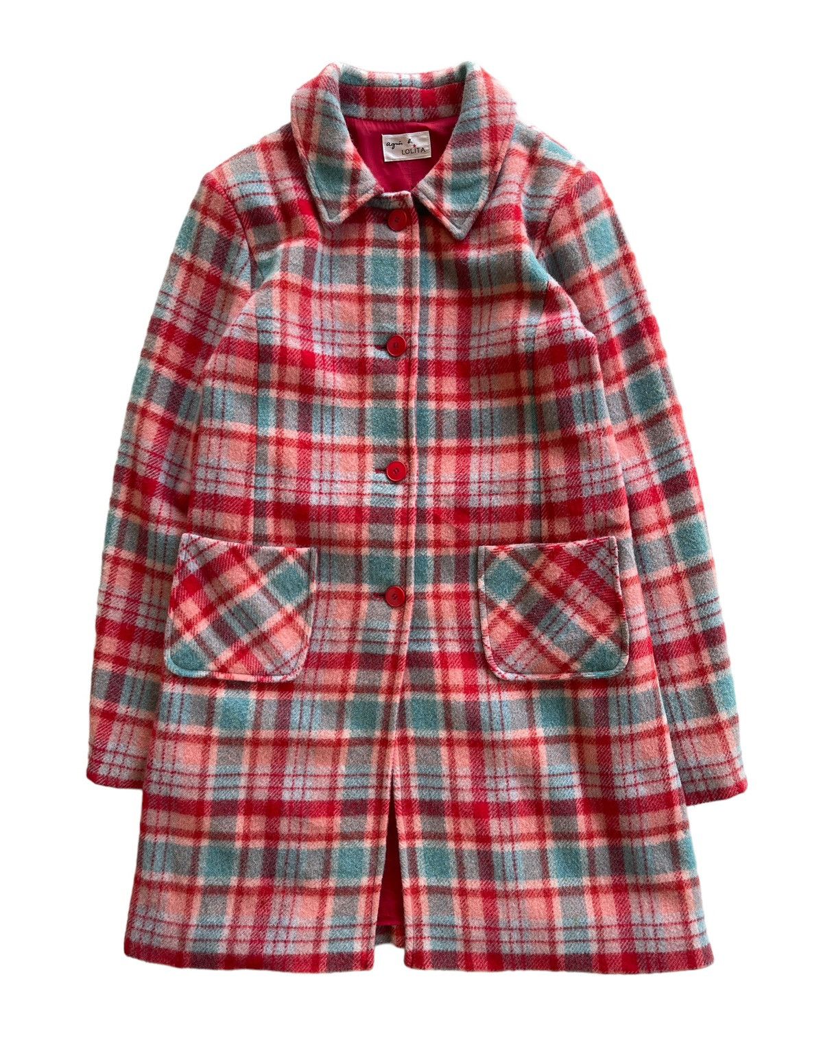 agnes b. 2006 Agnes B. Wool Tartan Chester Coat Size S / US 4 / IT 40 - 1 Thumbnail