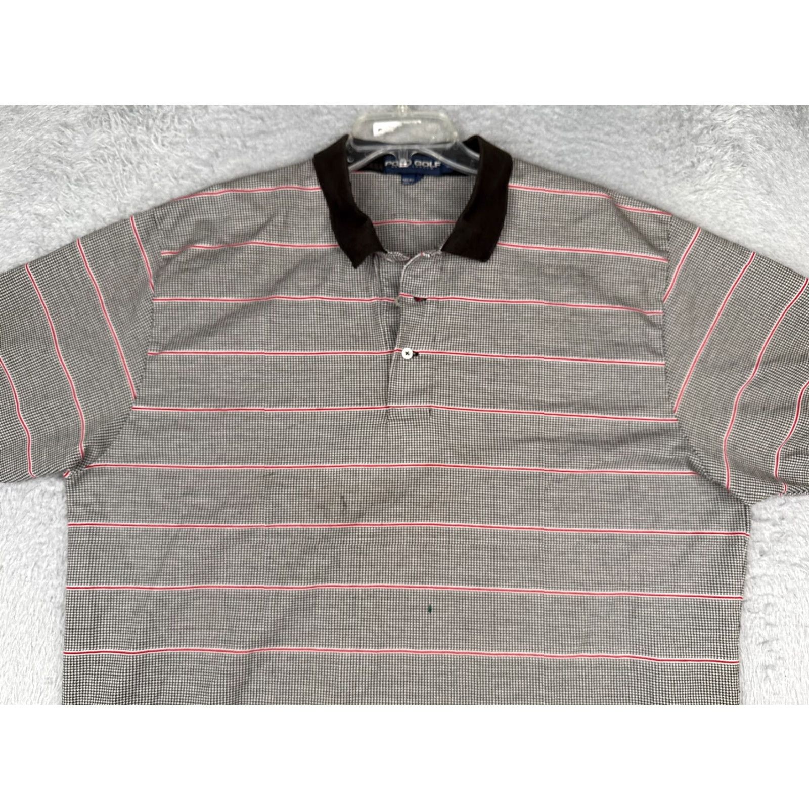 Ralph Lauren VINTAGE Ralph Lauren Polo Golf Shirt Men 2XL Black White Herringbone Polo Shirt Mens 2XL White Black Polo Golf Ralph Lauren Size US XXL / EU 58 / 5 - 4 Thumbnail