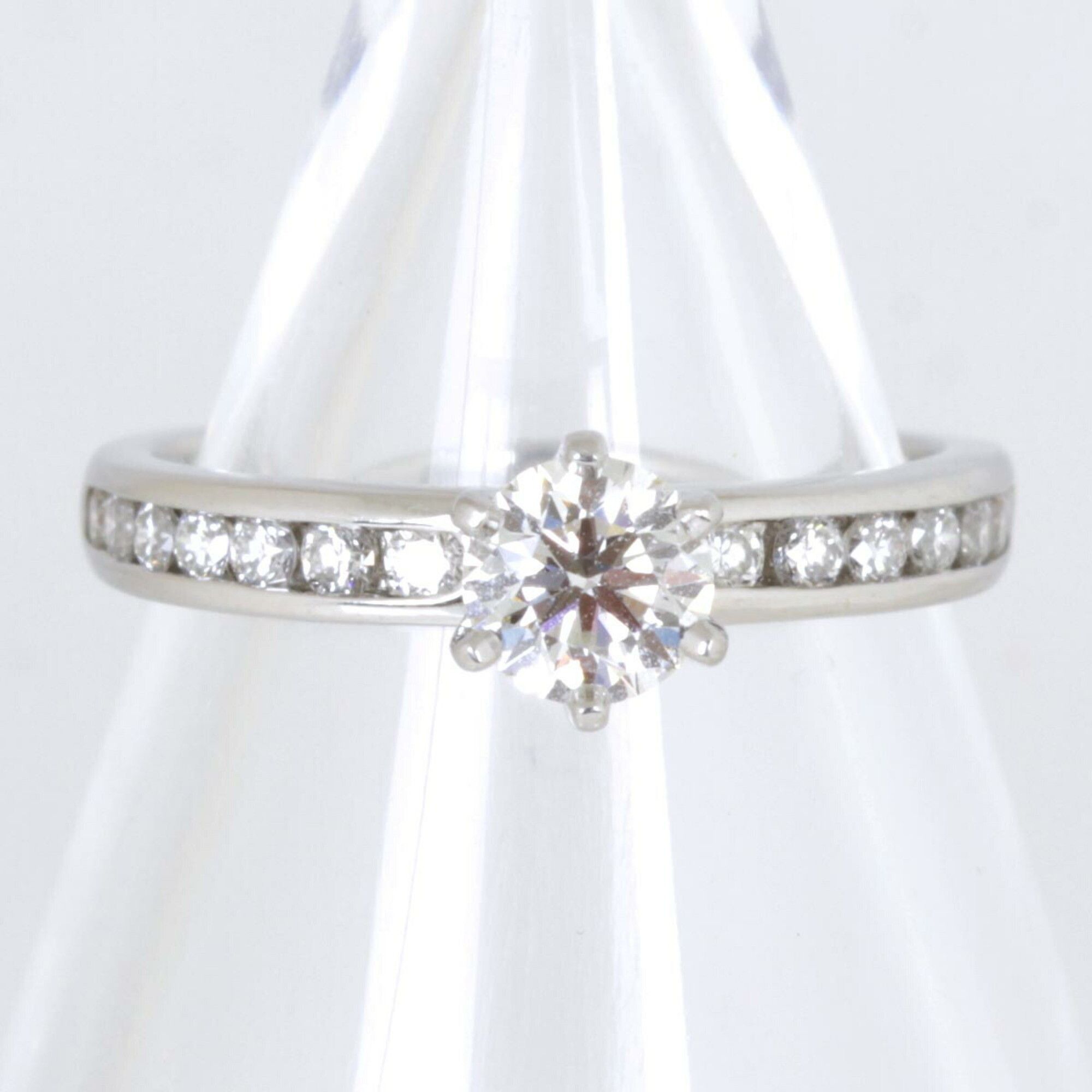 image of Tiffany Co Tiffany&co. Ring Diamond 0.41Ct 3.7G Pt950/diamond, Women's