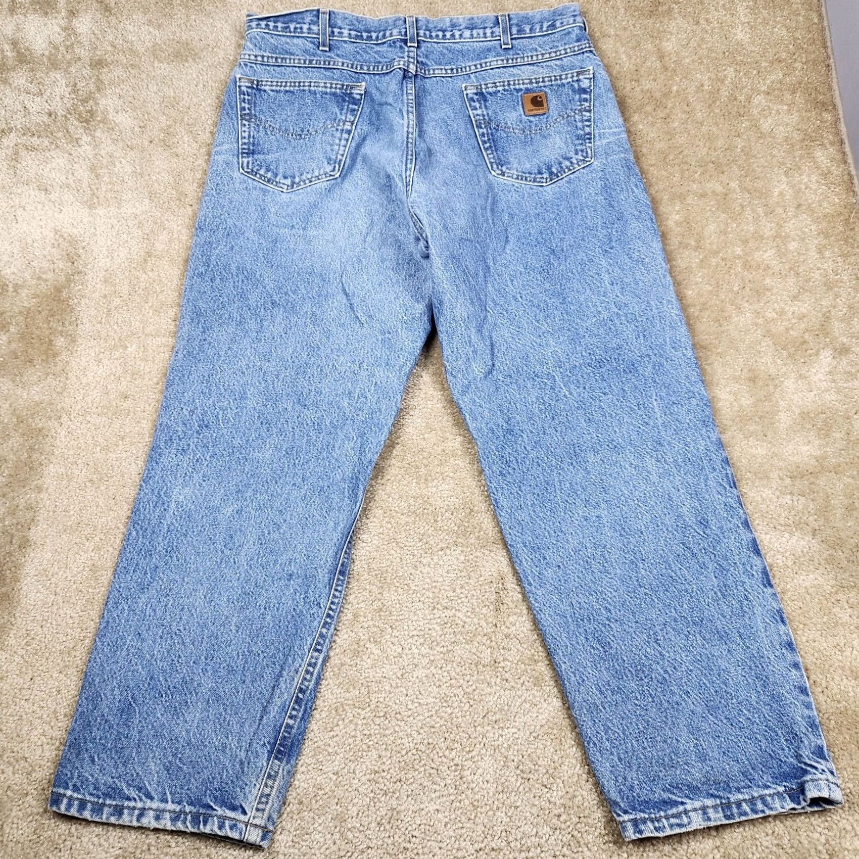 Carhartt Carhartt Vtg B113DST Jeans Mens 38x30 Blue Denim Straight Fit Outdoor Pants B120 Size US 38 / EU 54 - 5 Thumbnail