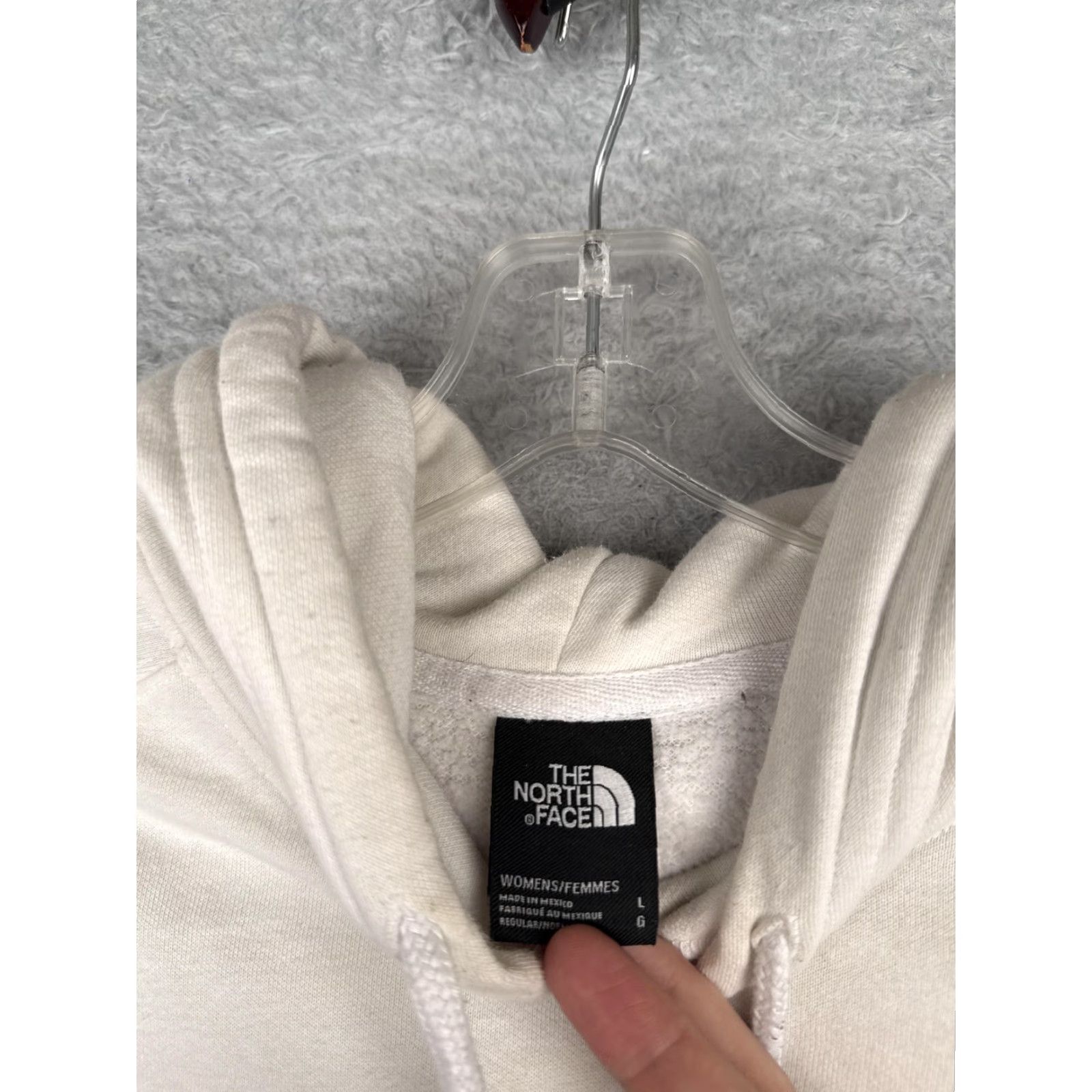 The North Face The North Face Hoodie Womens Large White Graphic Logo Raglan Pullover Sweatshirt Size L / US 10 / IT 46 - 7 Thumbnail