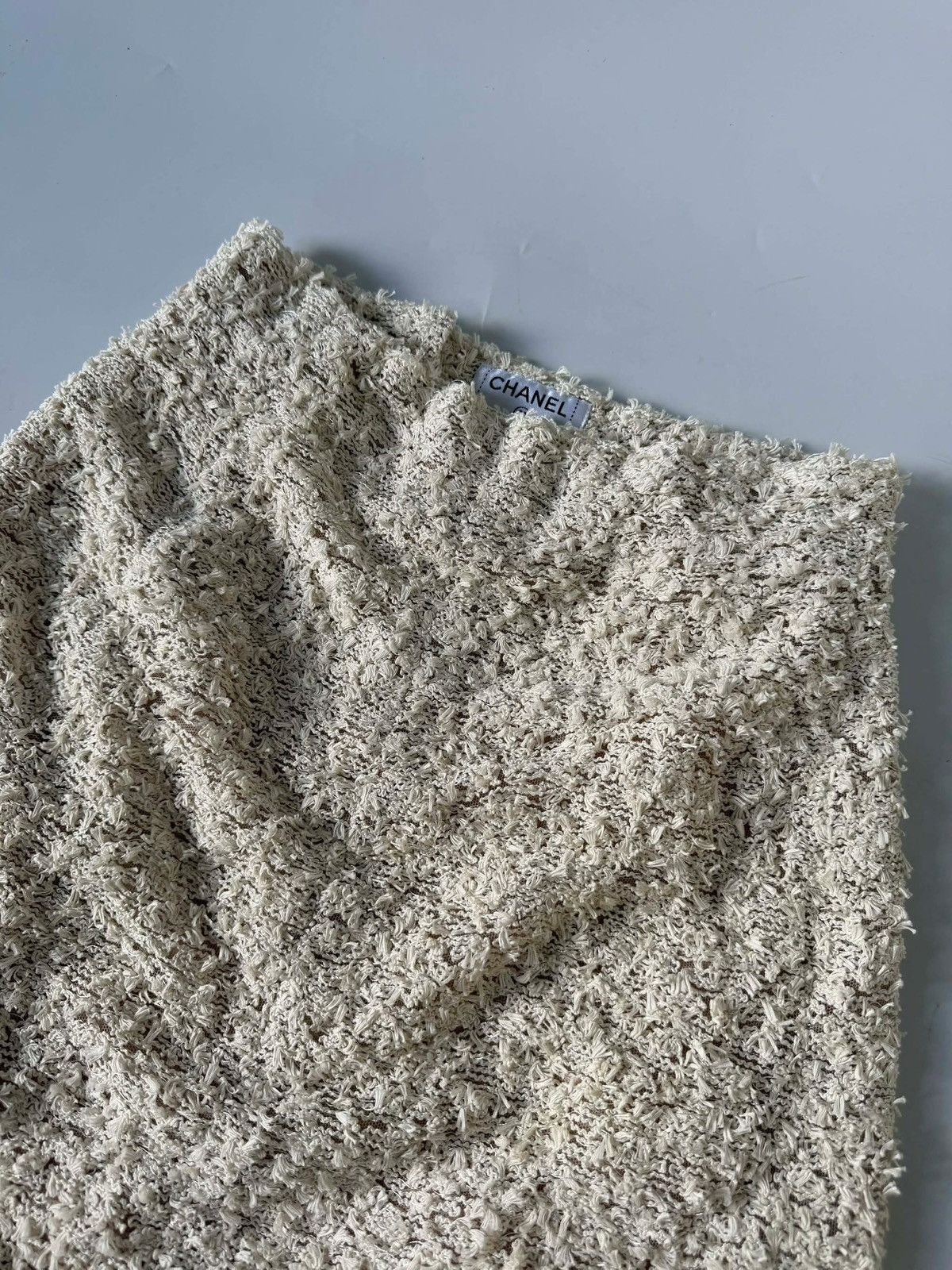 Chanel Chanel Beige Tweed Skirt Size 27" / US 4 / IT 40 - 4 Thumbnail