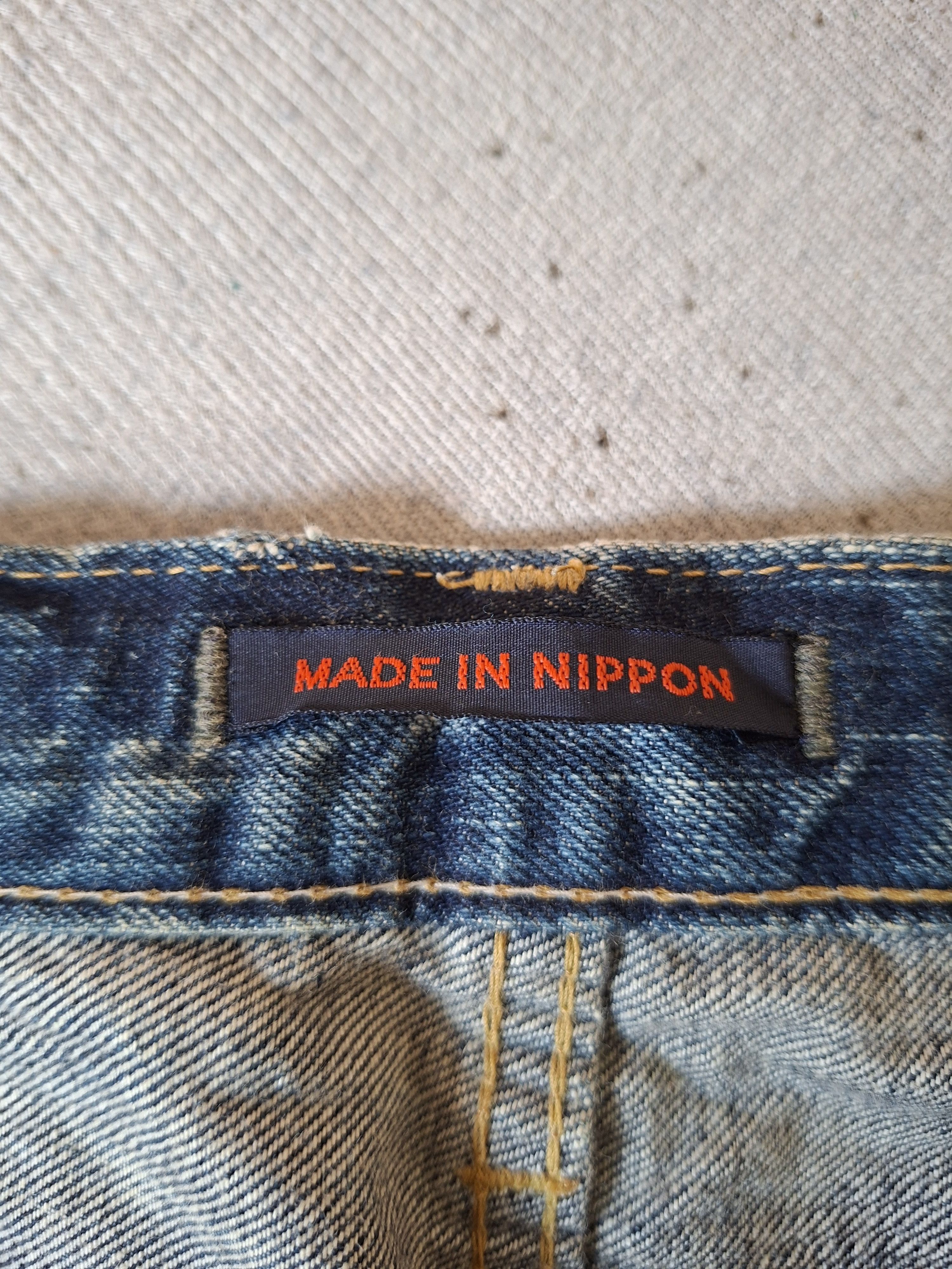 Tornado Mart 💥 Blue way avant garde style stonewash flare denim jeans Size US 30 / EU 46 - 6 Thumbnail