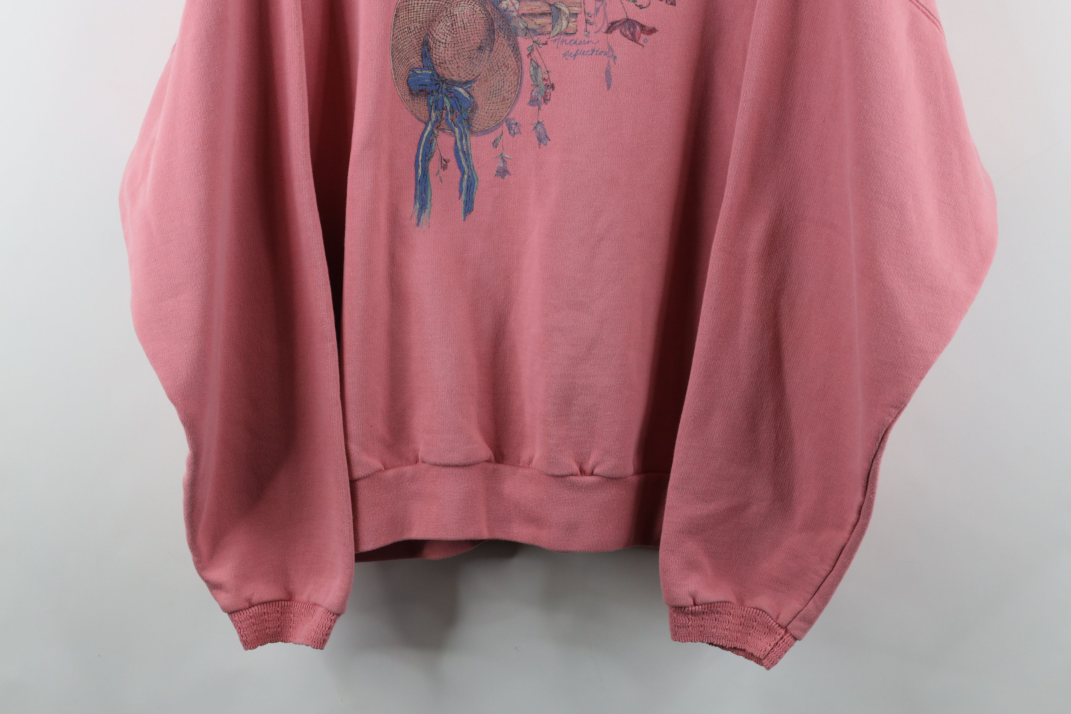 Vintage Vintage 90s Country Primitive Flower Crewneck Sweatshirt Size 3XL / US 20-22 - 3 Thumbnail