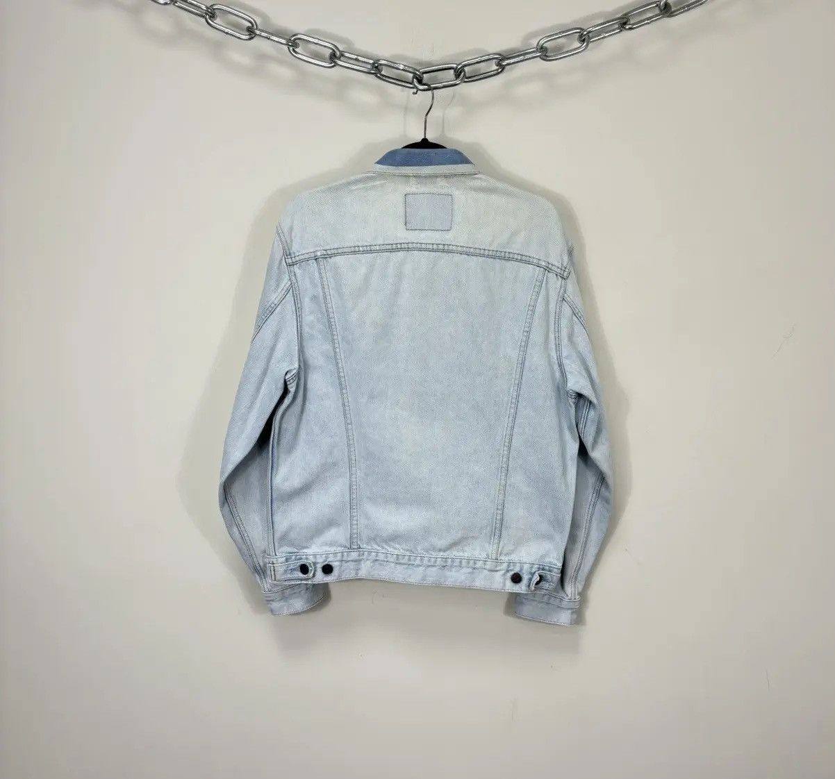 Levi's × Vintage Vintage 90s Levi’s USA Faded Light Blue Hype Denim Jacket Size US M / EU 48-50 / 2 - 3 Thumbnail