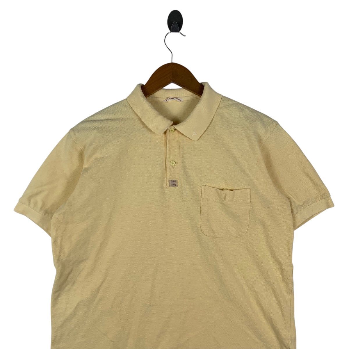 Vintage PAPAS Maniere De Heming Yellow Collar Plain TShirt Size US L / EU 52-54 / 3 - 2 Thumbnail
