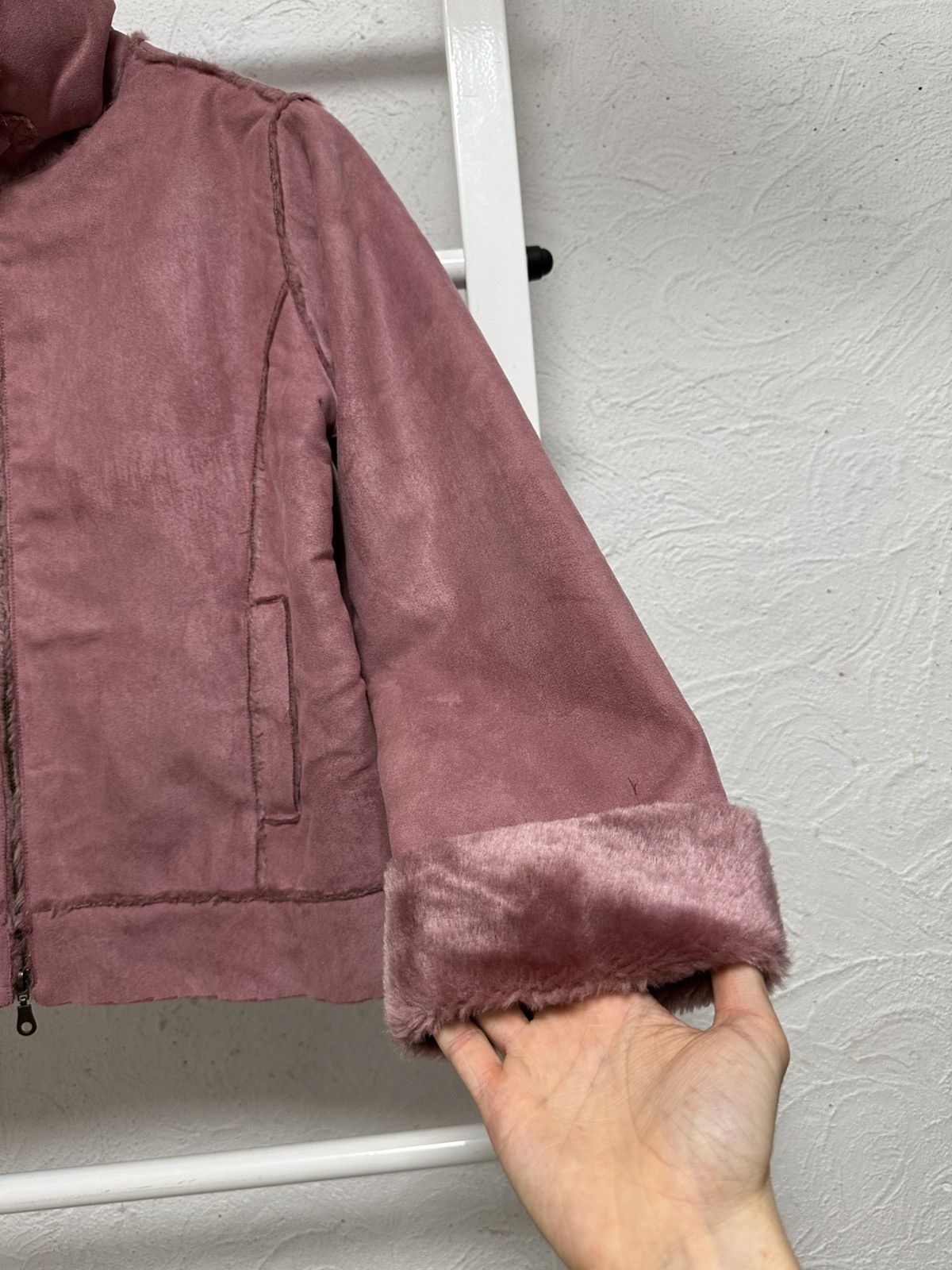 Japanese Brand × Vintage Y2K Hysteric Glamour Pink Shearling Jacket Vintage Size M / US 6-8 / IT 42-44 - 4 Thumbnail