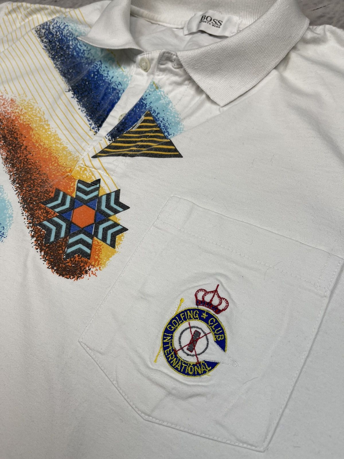 Hugo Boss × Vintage Vintage 90s Hugo Boss rare polo tee Size US XXL / EU 58 / 5 - 4 Thumbnail