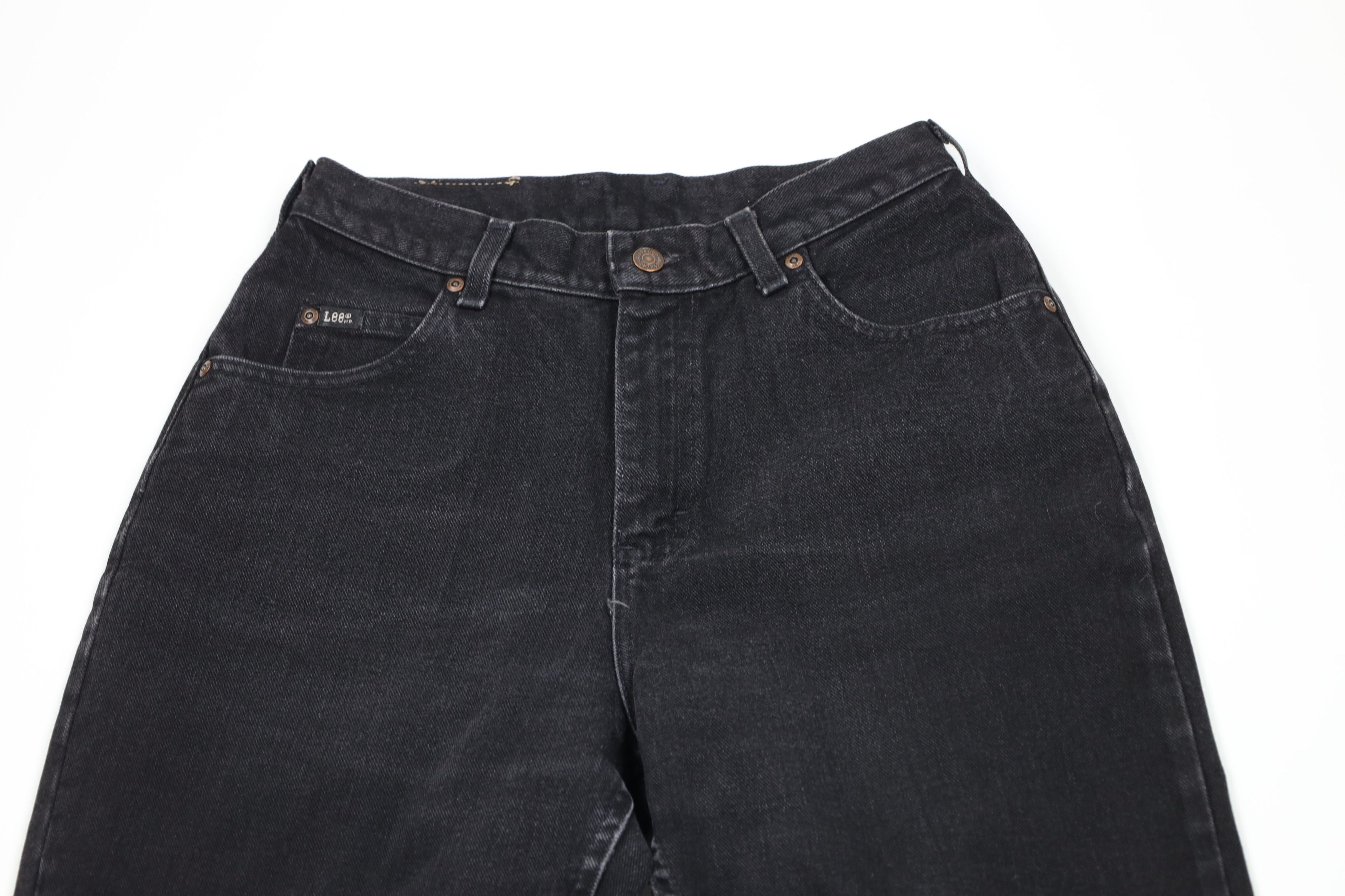 Lee × Vintage Vintage 90s Lee High Waist Tapered Leg Denim Jeans Black Size 36" / US 14 / IT 50 - 2 Thumbnail