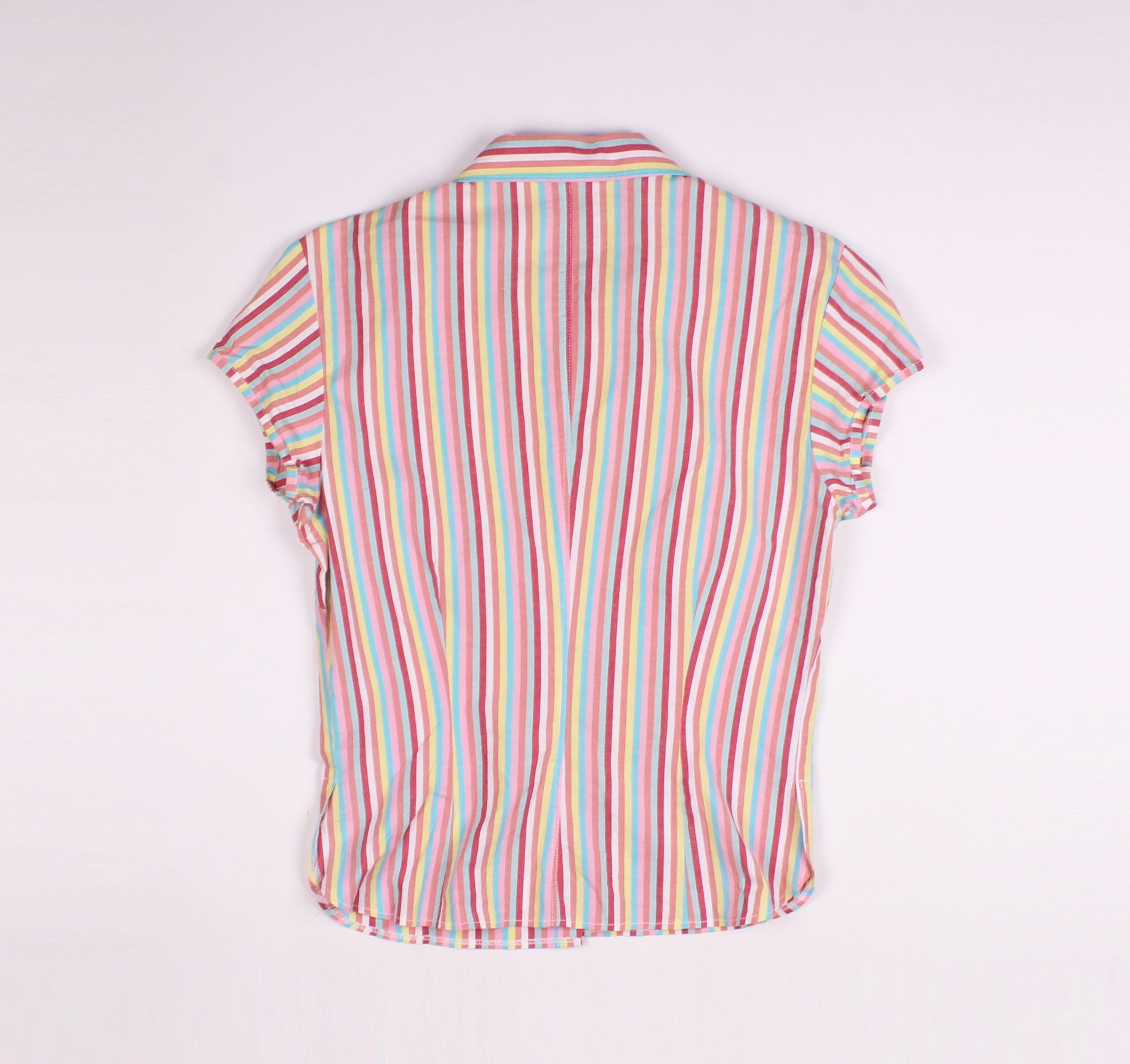 Guess Vintage Guess Cute Y2K Striped Kidcore Short Sleeve Shirt Size S / US 4 / IT 40 - 7 Thumbnail