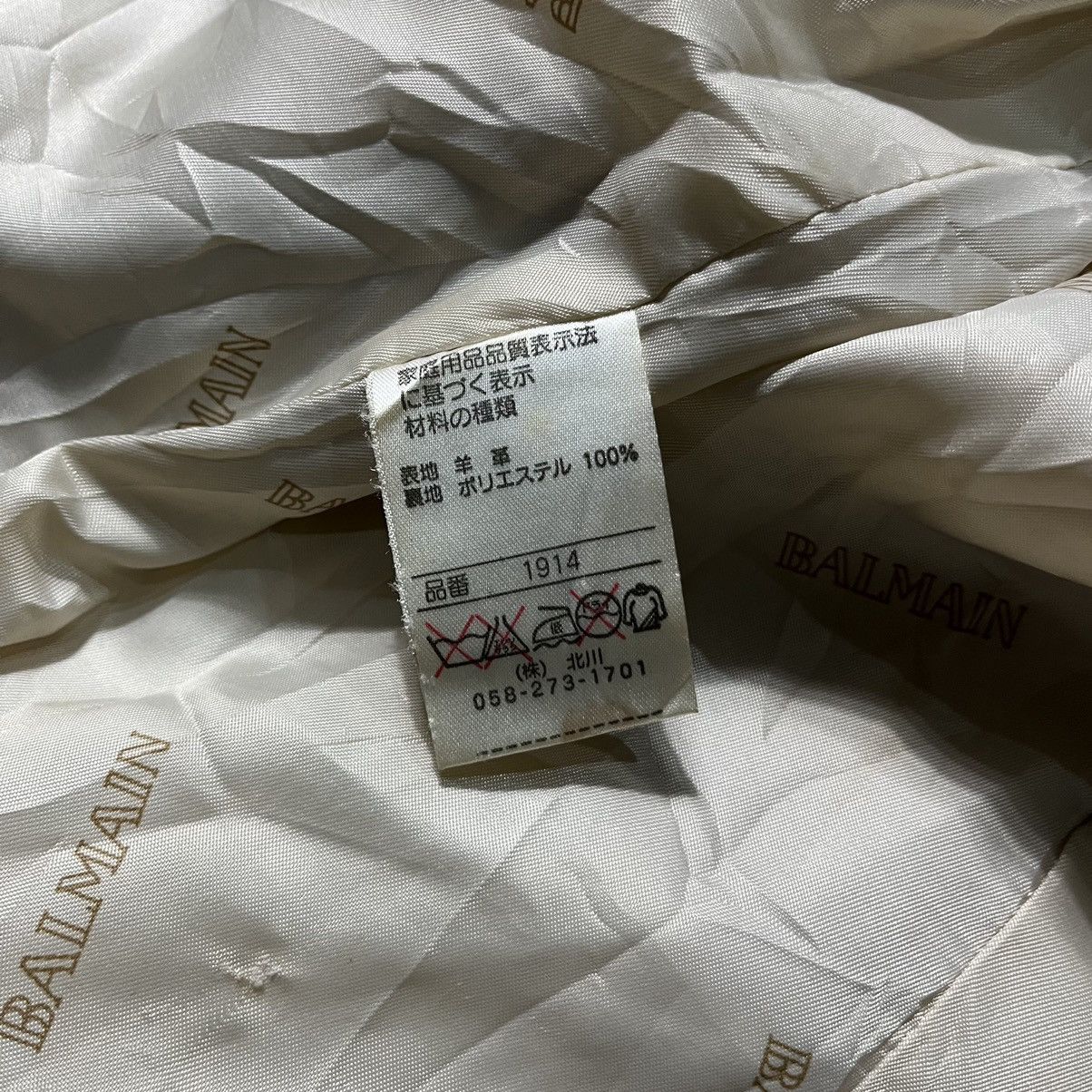 Balmain Vintage Balmain Paris Leather Jacket Size S / US 4 / IT 40 - 6 Thumbnail