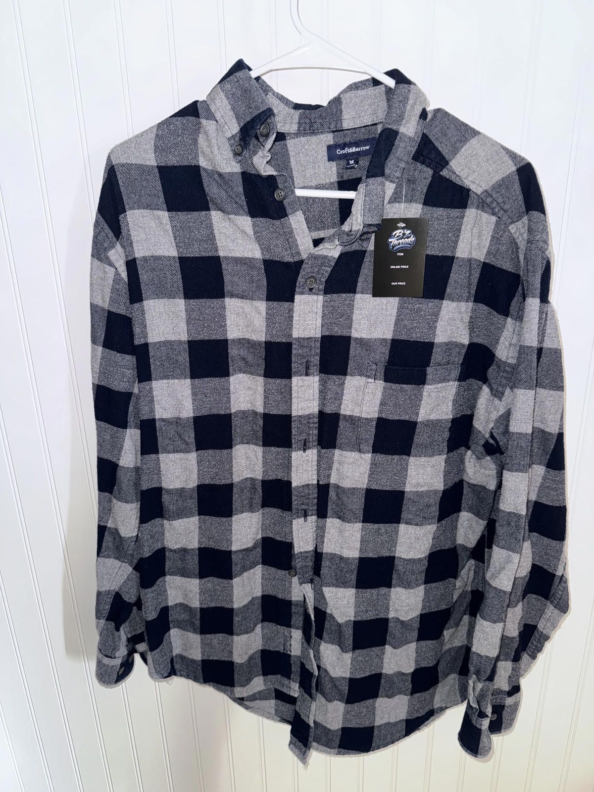 Croft & Barrow Men's Croft & Barrow Medium Flannel Plaid Button-Down Size US M / EU 48-50 / 2 - 1 Thumbnail