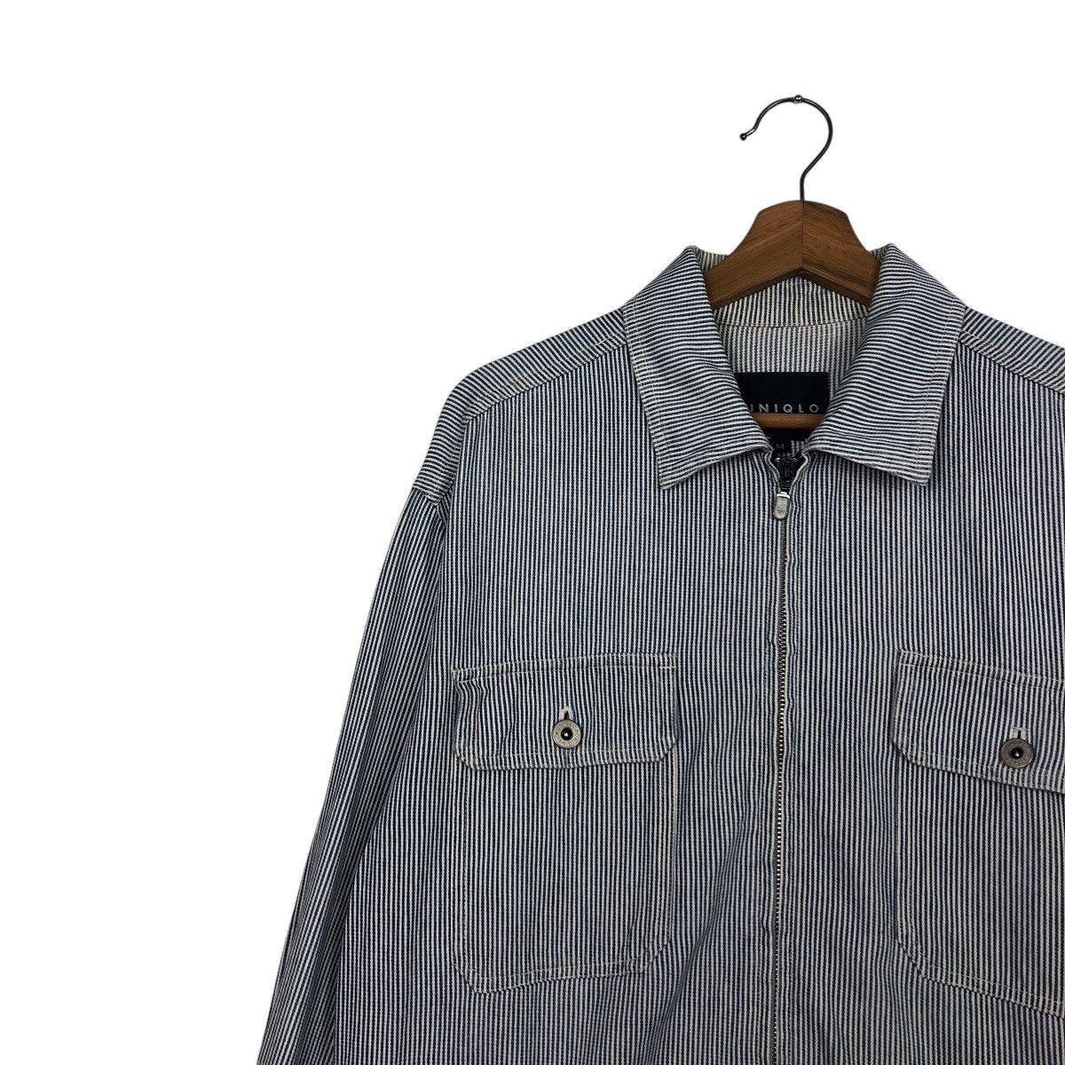 Japanese Brand 📌Vintage Hickory Chore Jacket Uniqlo Striped Issey Miyake Size US M / EU 48-50 / 2 - 7 Thumbnail