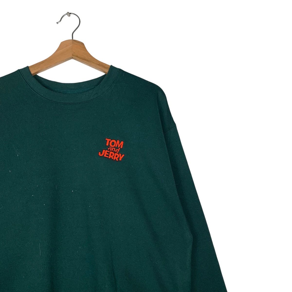 Japanese Brand TOM & JERRY Graphics Printed Green Sweatshirt #1538-C69 Size US M / EU 48-50 / 2 - 7 Thumbnail