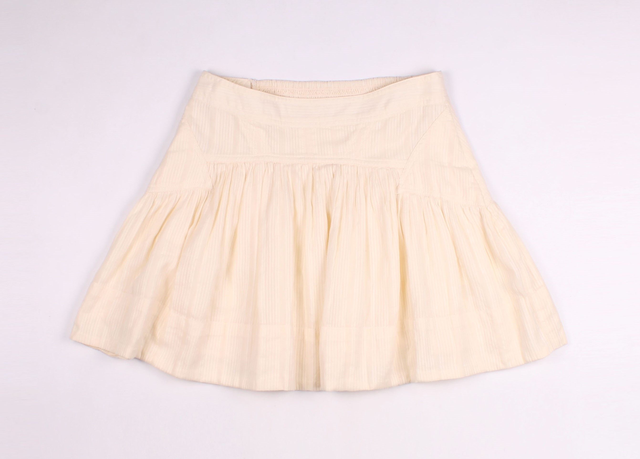 Anthropologie Anthropologie Cream Cottage Core Fairy Mini Pleated Skirt Size 28" / US 6 / IT 42 - 1 Thumbnail