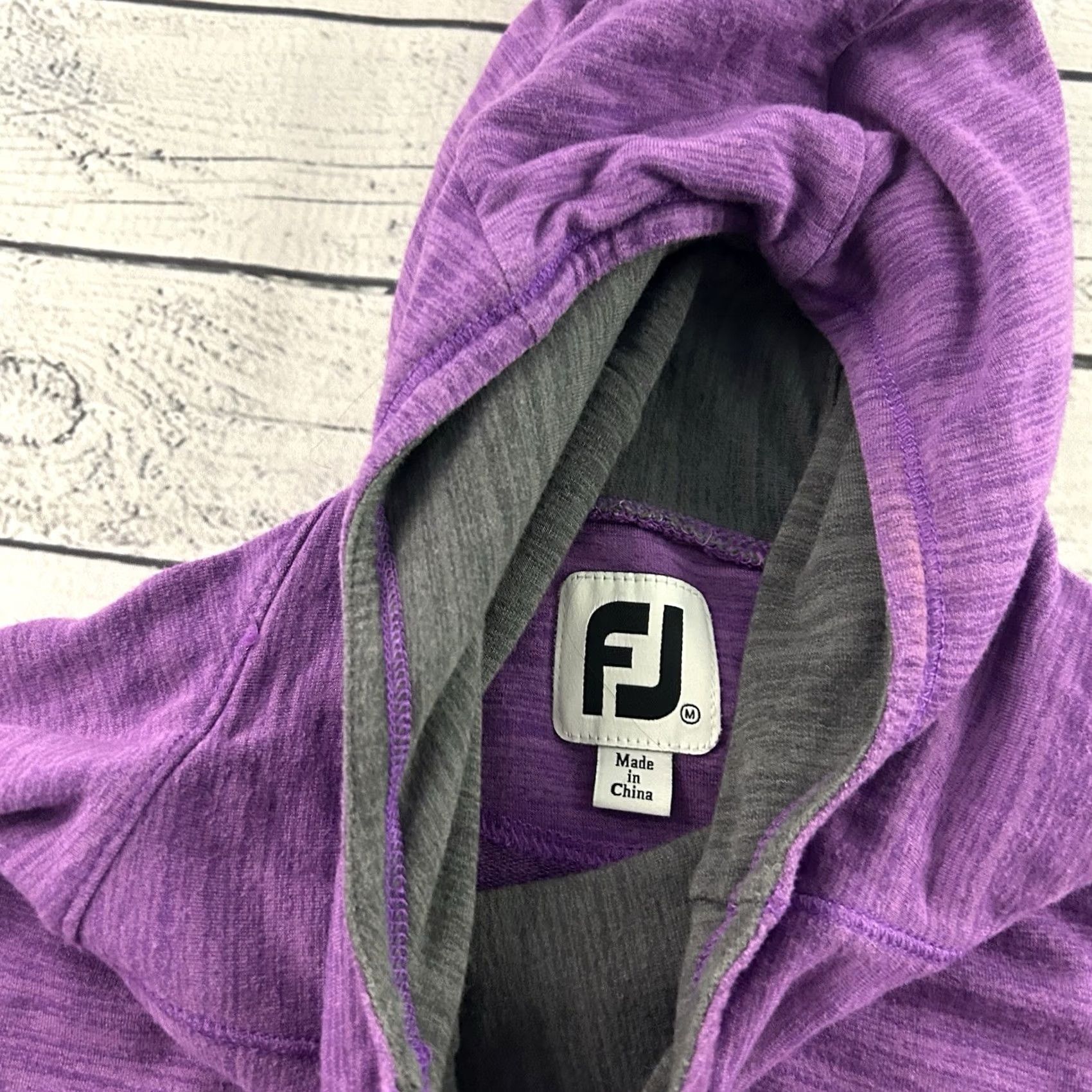 Footjoy FootJoy FJ Modal Pullover Hoodie Golf Sweatshirt Women's Medium Purple Gray Hoodie Womens M Purple Gray Modal Golf Size M / US 6-8 / IT 42-44 - 4 Thumbnail