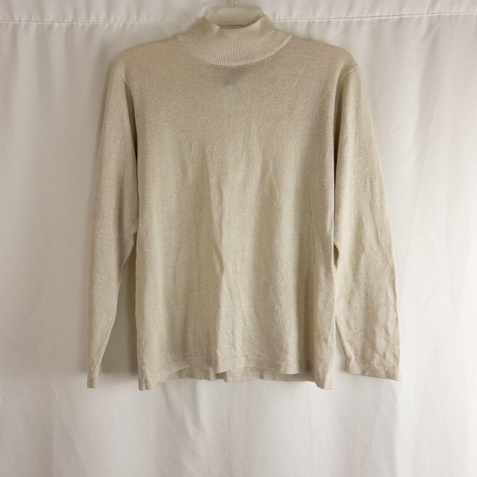 Other August Silk Silver Gold Solid Sweater Womens Medium Size M / US 6-8 / IT 42-44 - 3 Thumbnail