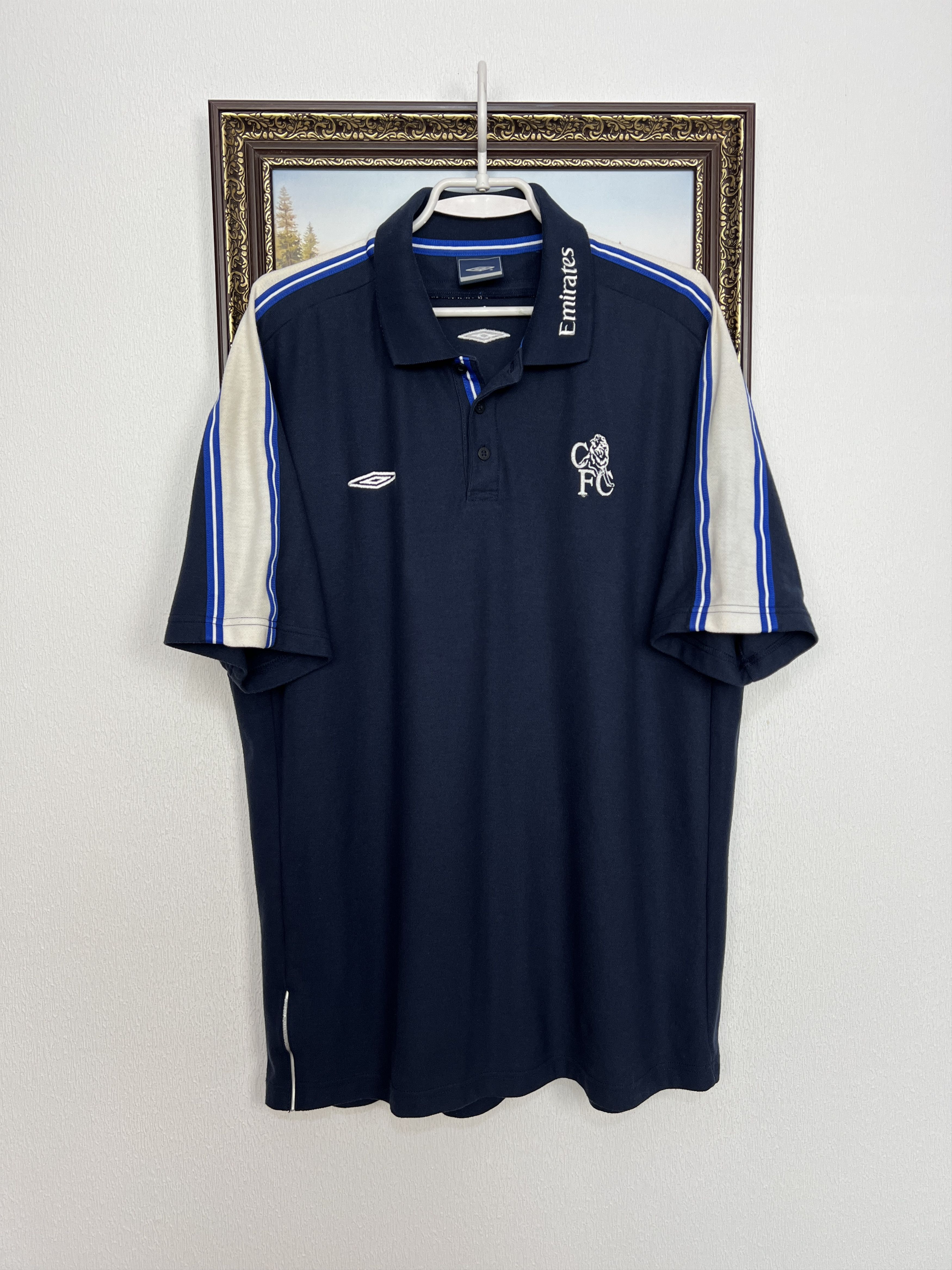 Umbro Vintage 2000's Chelsea Football Train Polo Shirt Jersey Size US XL / EU 56 / 4 - 1 Thumbnail
