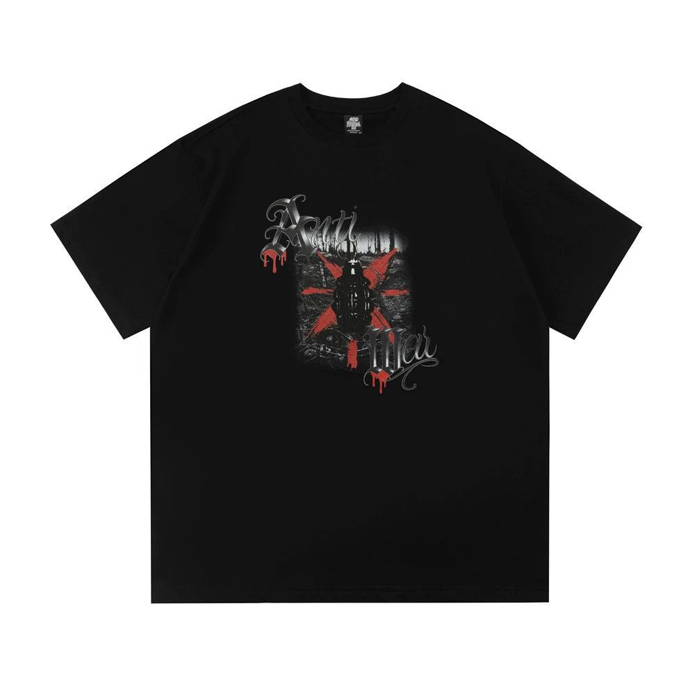 Vintage Loose casual men's street fashion printed t-shirt Size US M / EU 48-50 / 2 - 1 Thumbnail