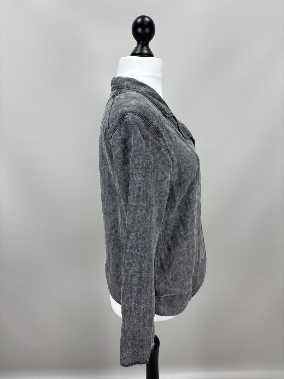 OSKA Womens linen jacket OSKA Size 1 Color Gray Size S / US 4 / IT 40 - 4 Thumbnail