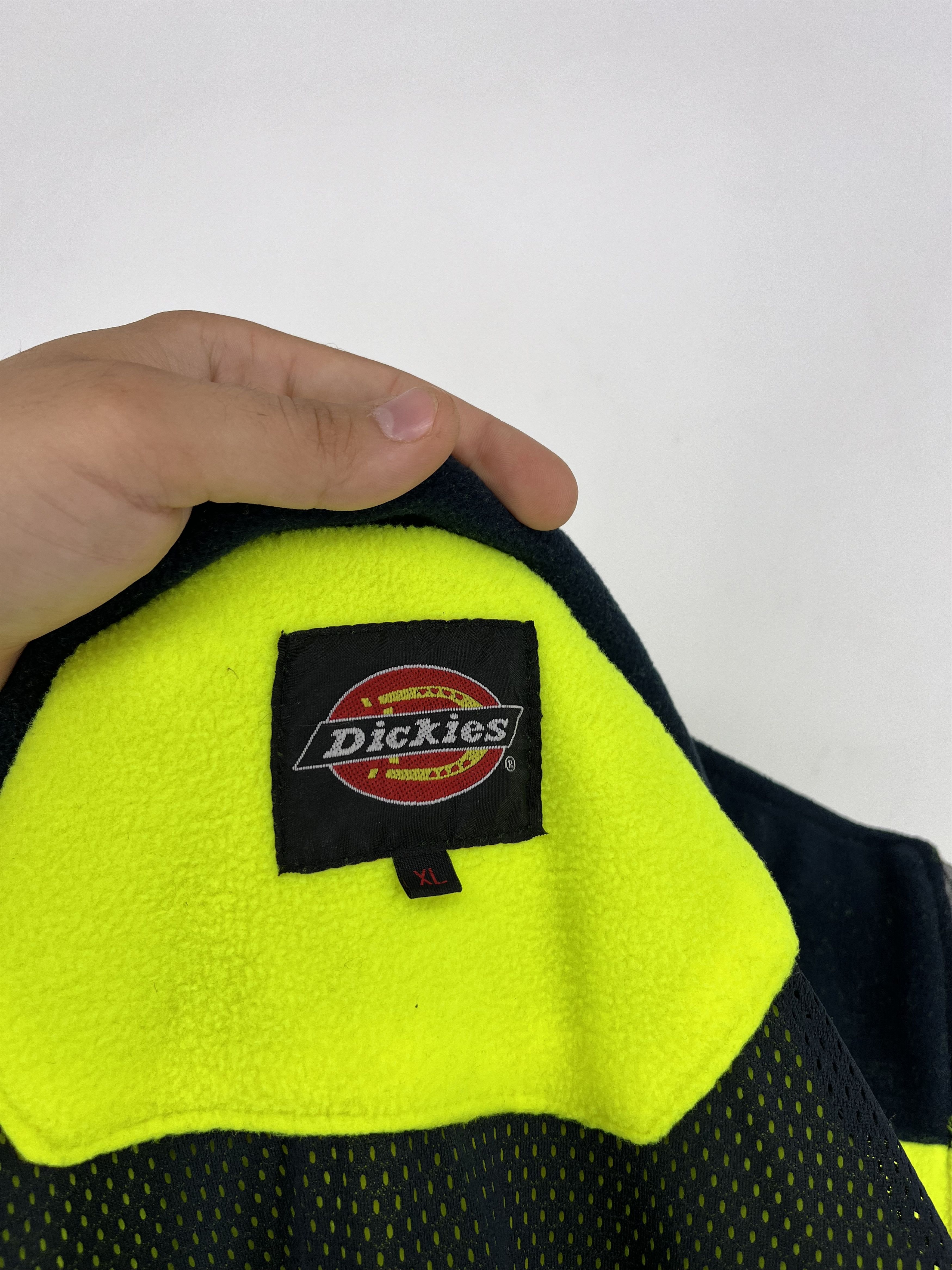 Dickies × Vintage Vintage Dickies Fleece Jacket High Visibility Yellow Workwea Size US XL / EU 56 / 4 - 7 Thumbnail