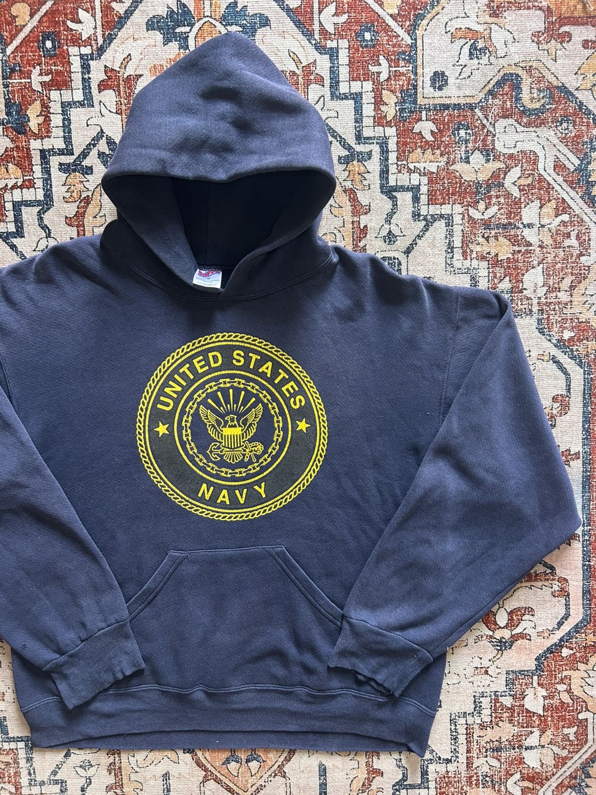Vintage 90s U.S NAVY pullover hoodie Size US M / EU 48-50 / 2 - 4 Thumbnail