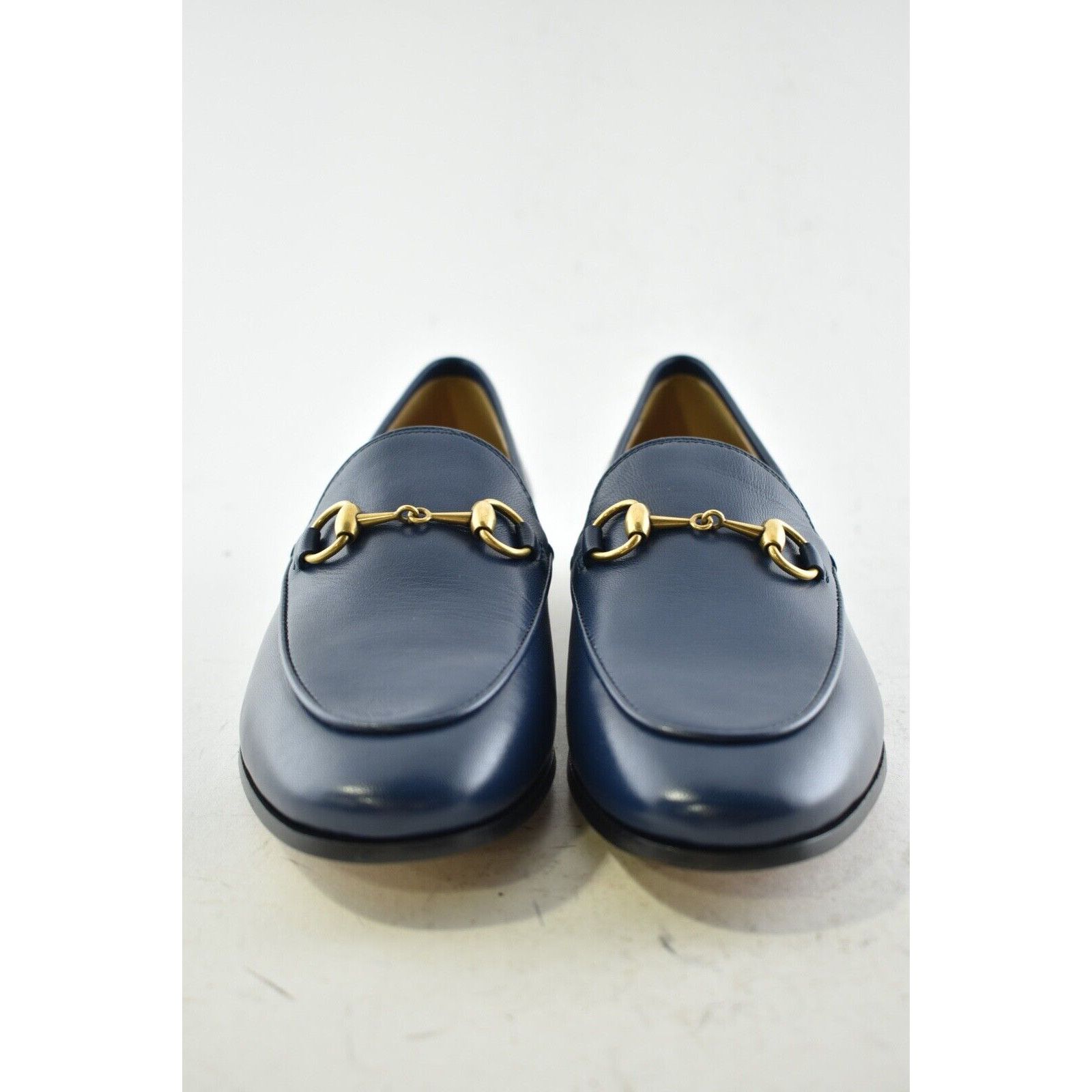 Gucci Gucci New Jordaan Blue Leather GG Logo Horsebit Loafer Size US 5 / IT 35 - 5 Thumbnail