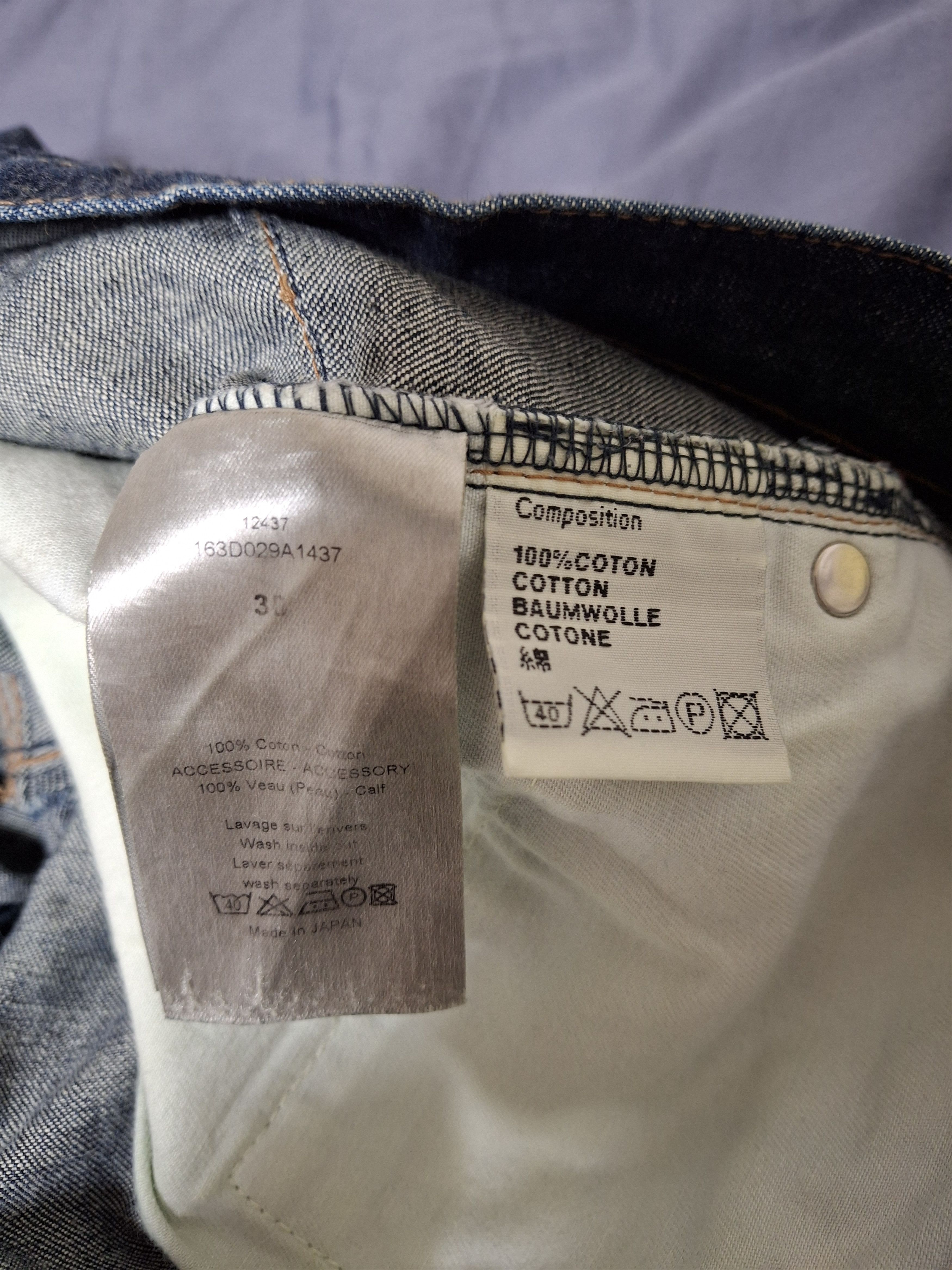 Dior [30] Dior Homme Raw Blue Denim Pants Size US 30 / EU 46 - 10 Thumbnail