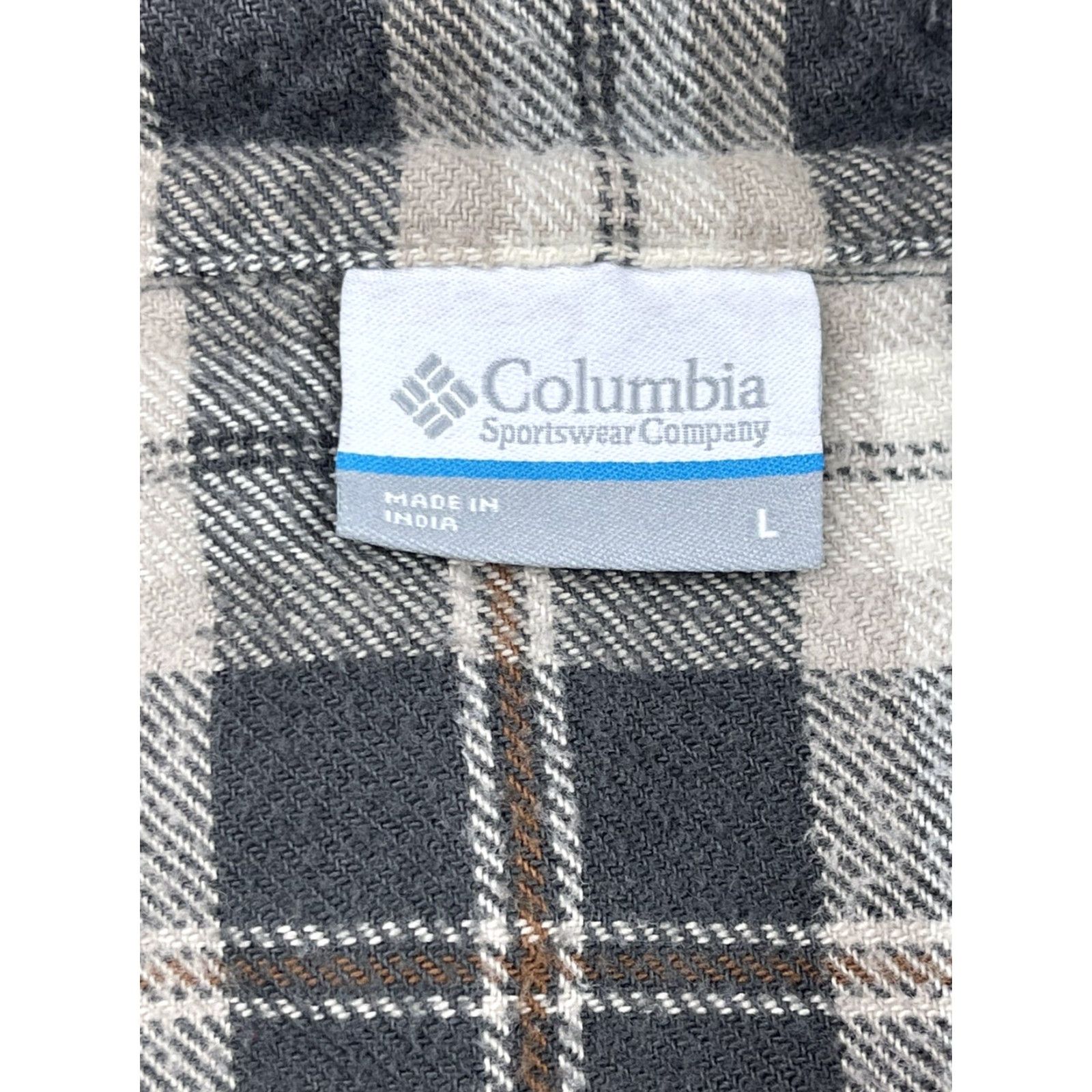 Vintage Columbia Shirt Mens Button-Up Plaid Flannel Gray Regular Fit Long Sleeve L Casual Vintage No Size US L / EU 52-54 / 3 - 3 Thumbnail